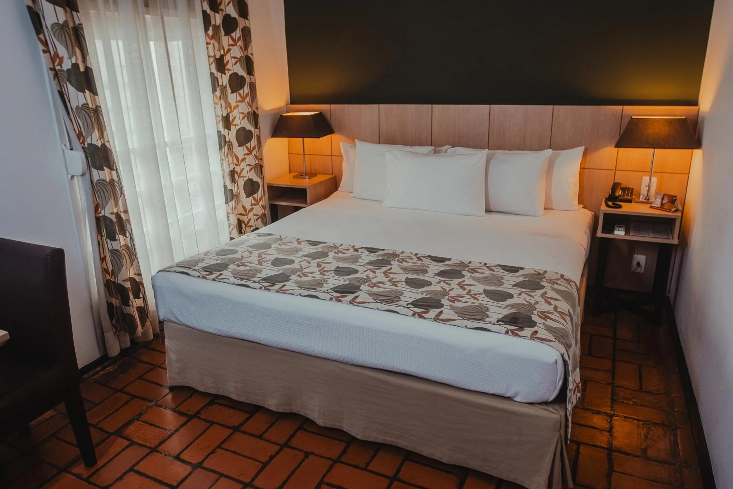 Bed in Ferraretto Guarujá Hotel & Spa