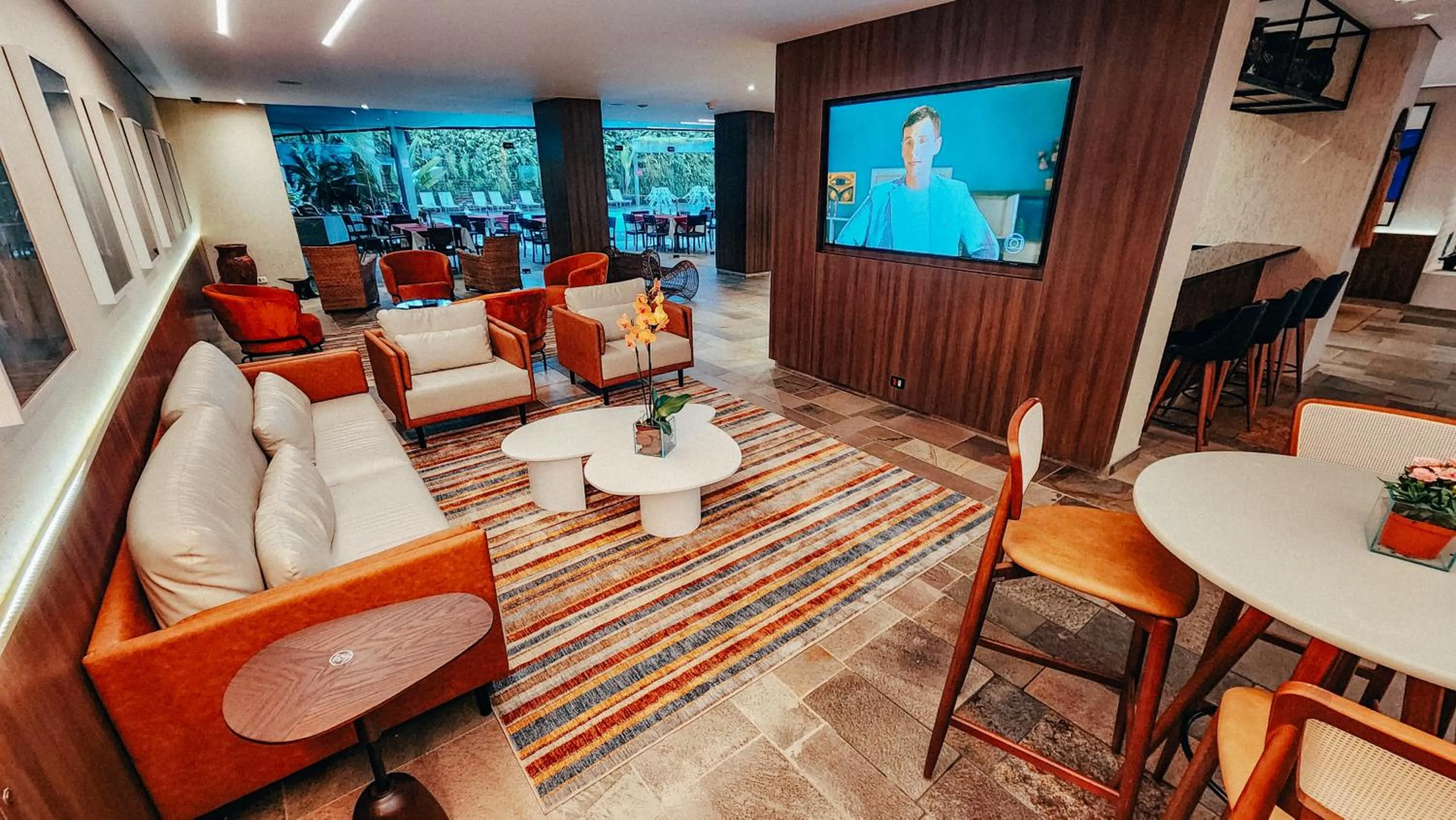 Communal lounge/ TV room in Ferraretto Guarujá Hotel & Spa