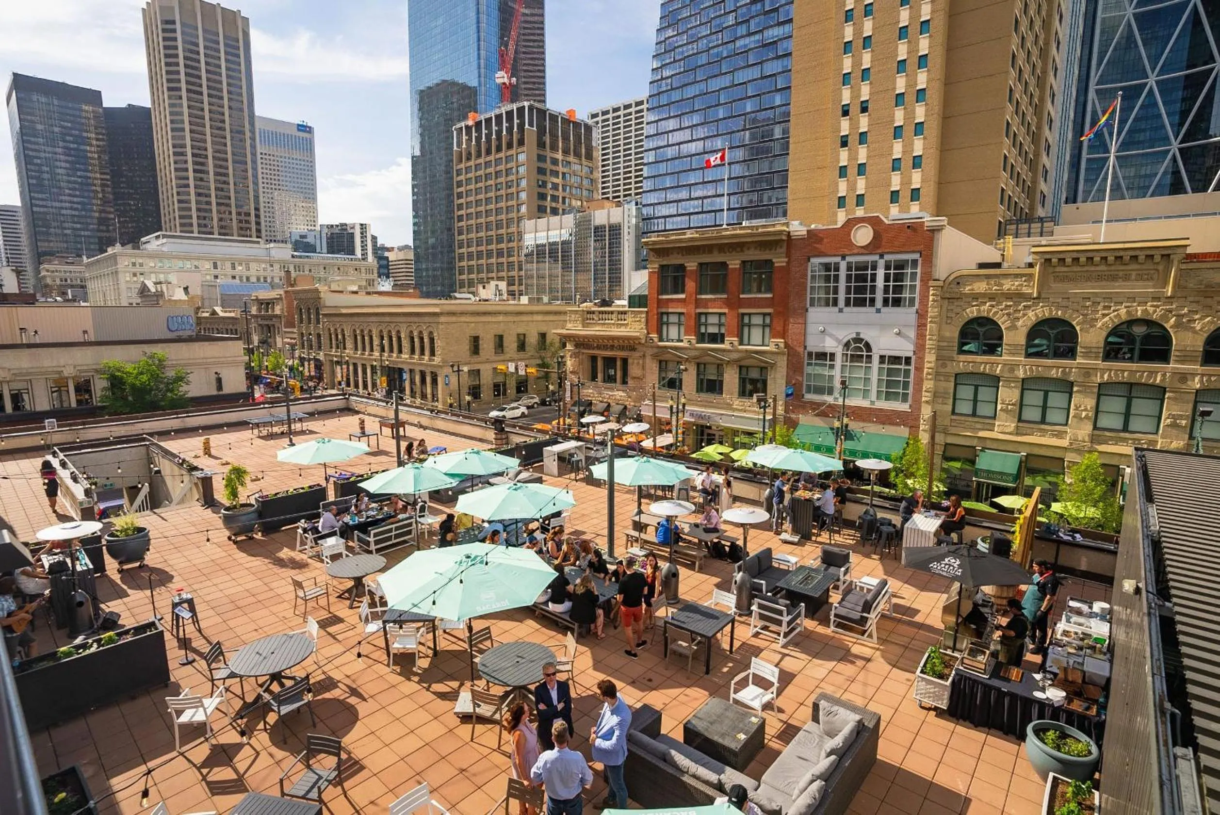 Patio in Calgary Marriott Downtown Hotel