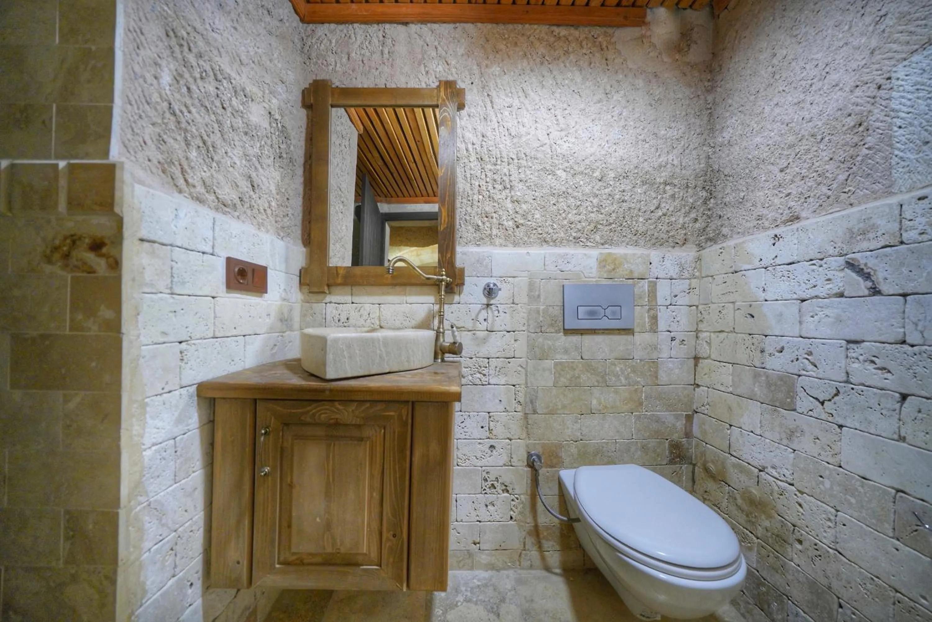 Shower in Takaev Cave House