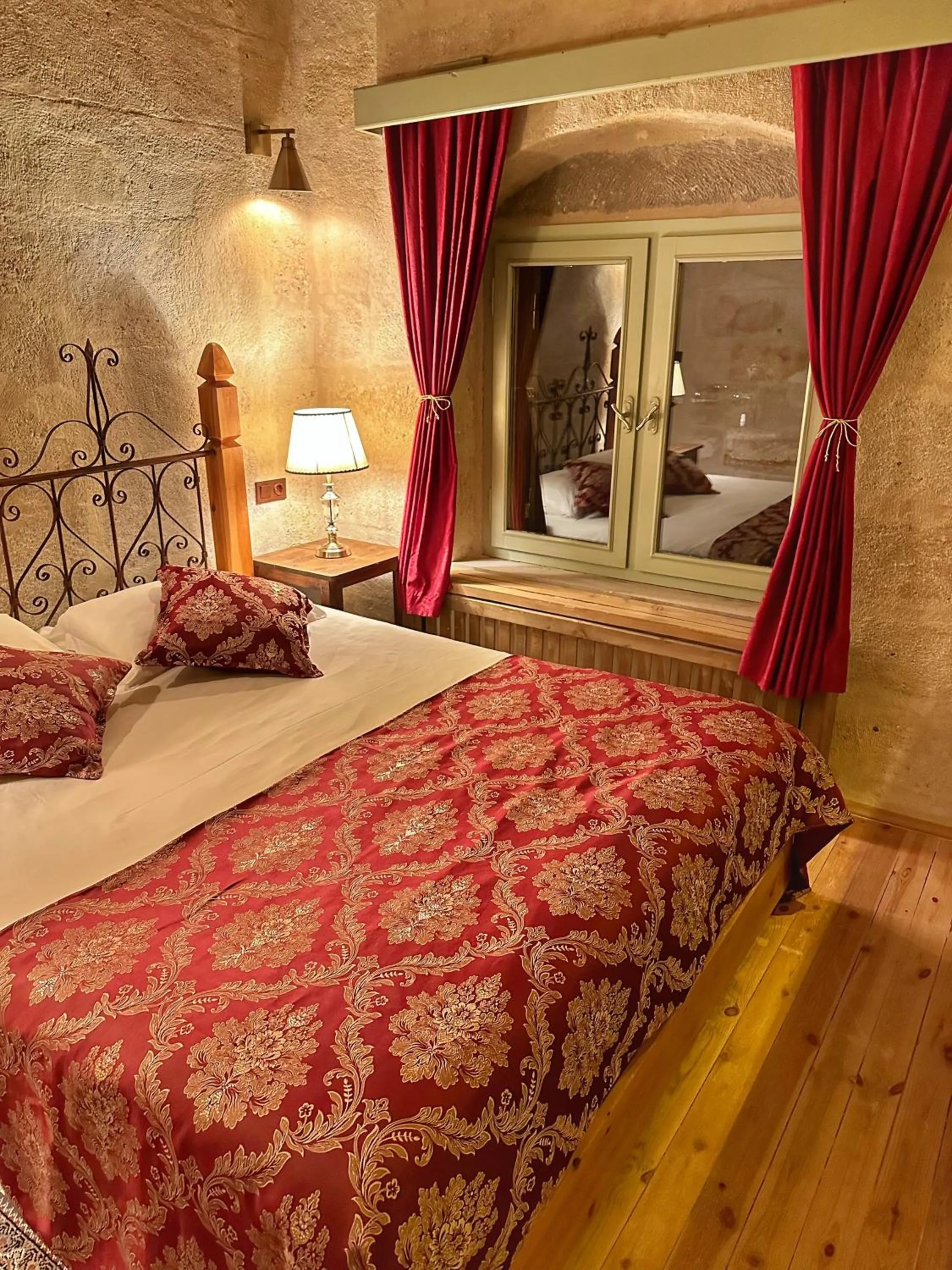 Bed in Takaev Cave House