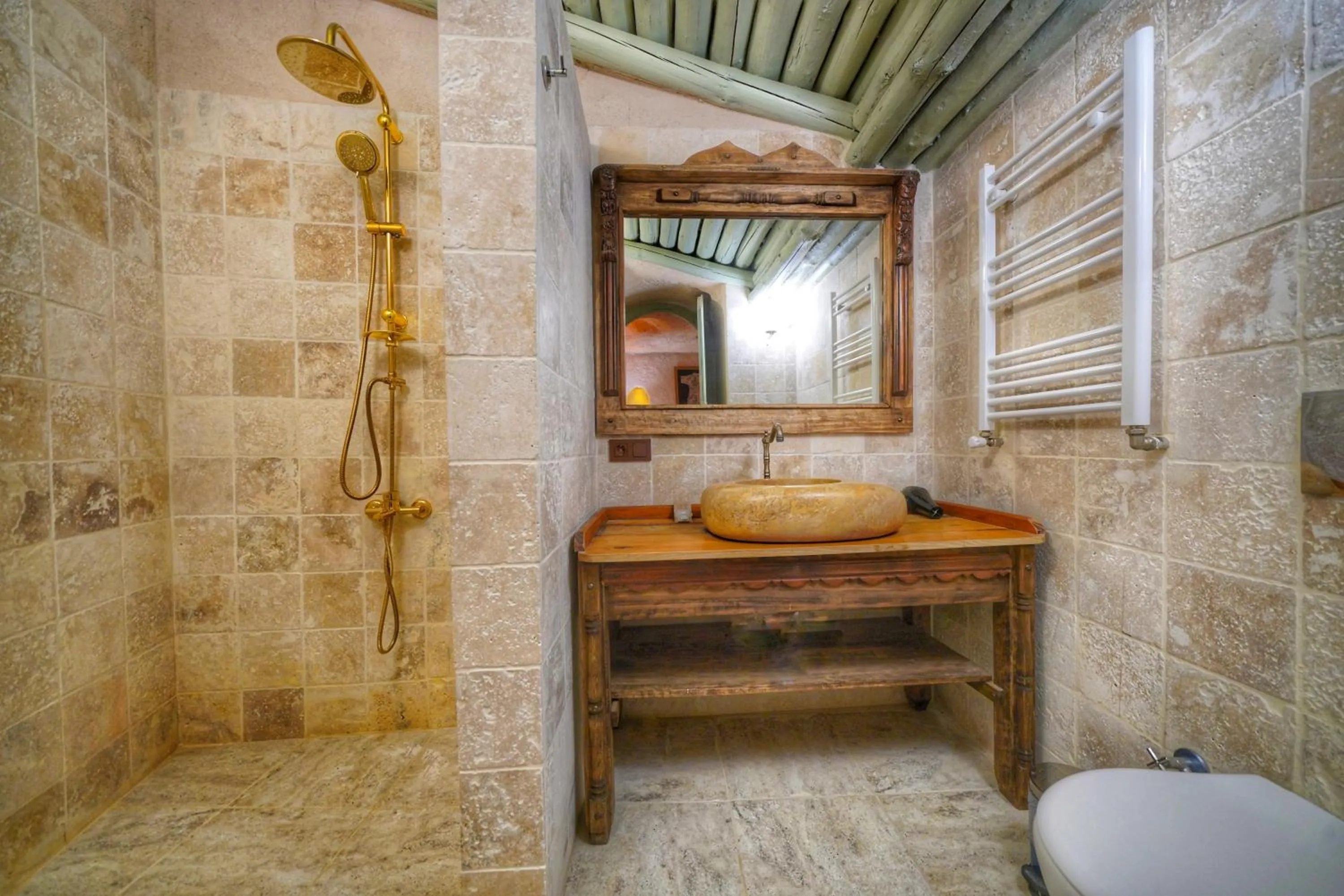 Shower in Takaev Cave House