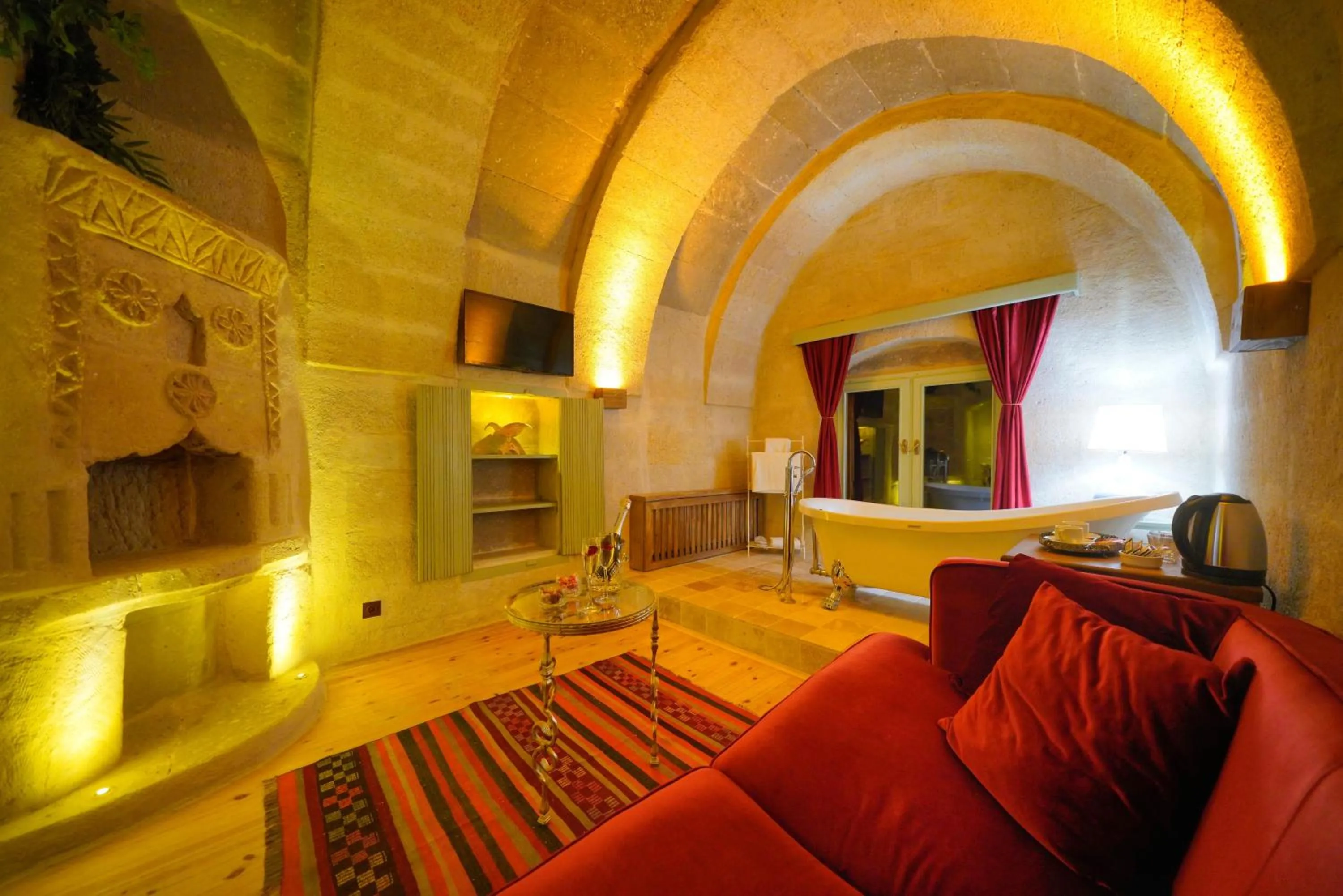 TV and multimedia in Takaev Cave House