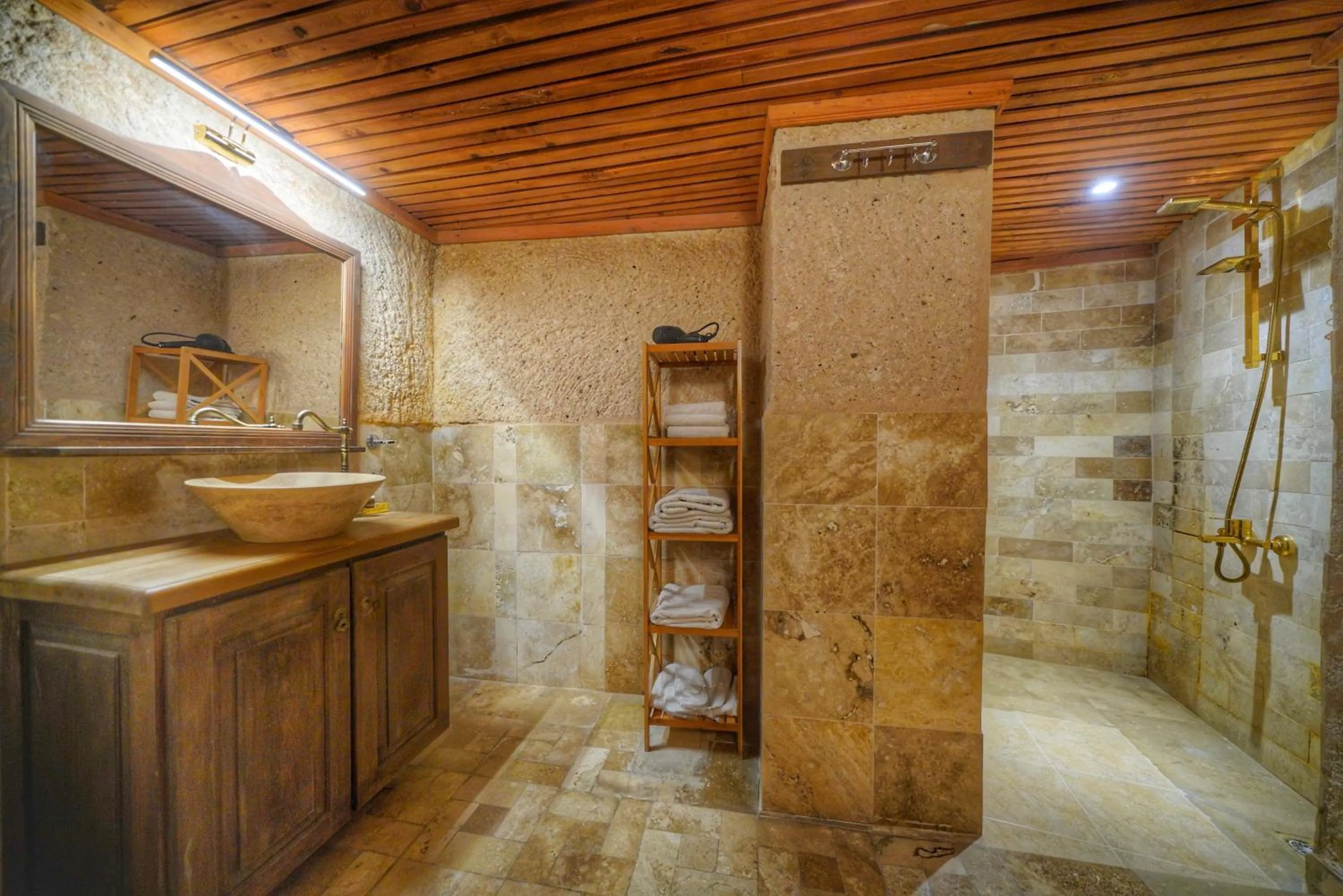 Shower in Takaev Cave House