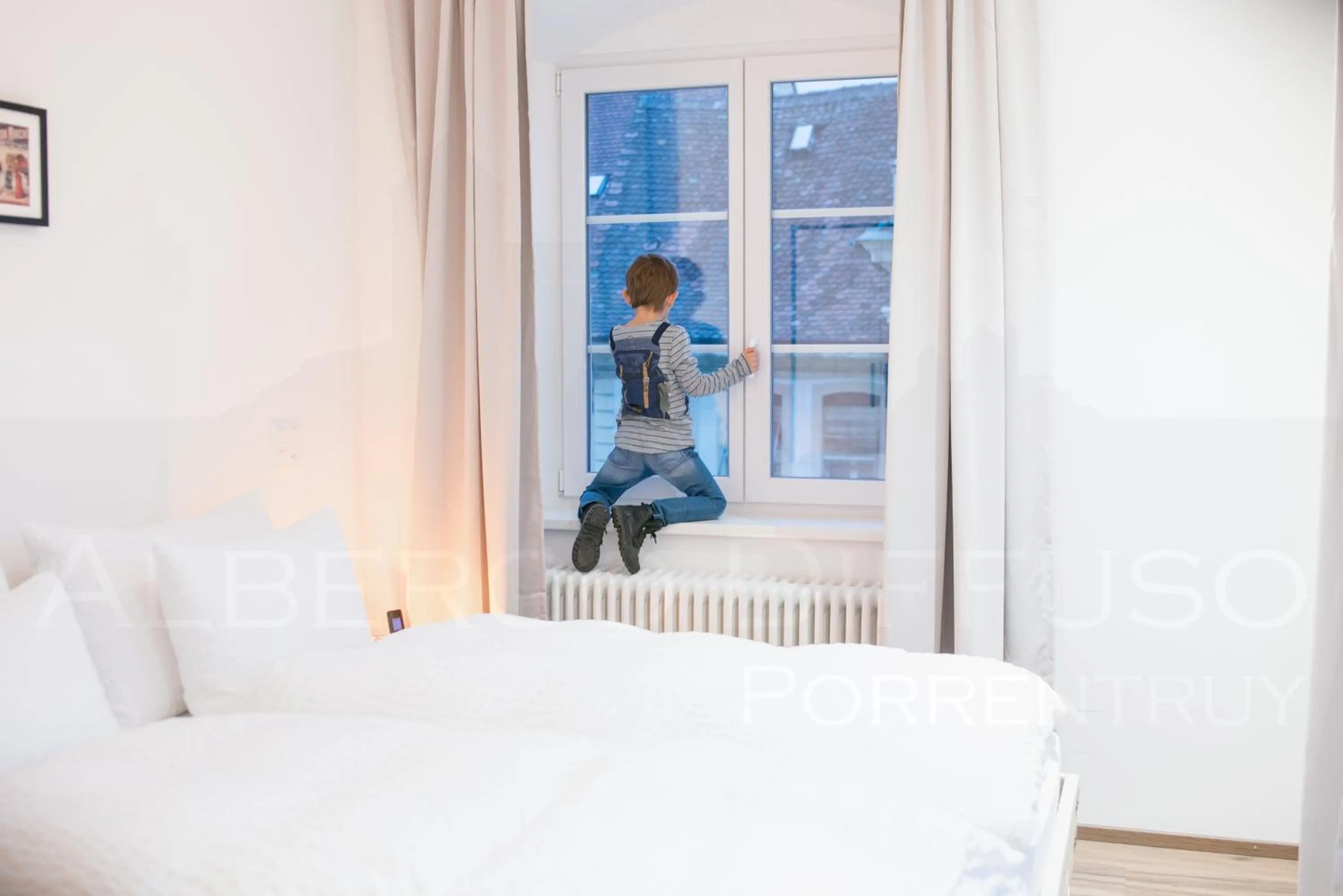 Bedroom, Bed in Albergo Diffuso Porrentruy