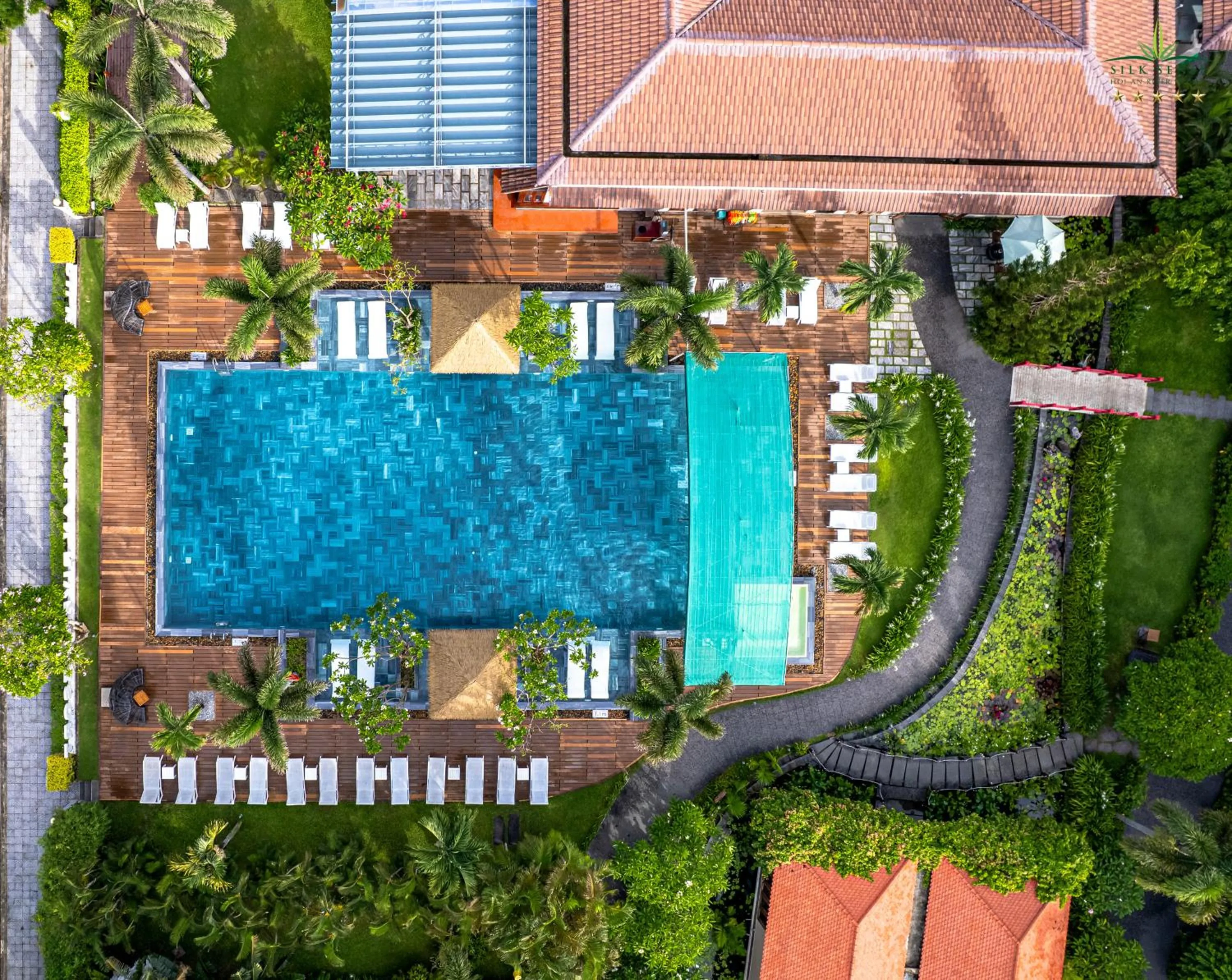 Pool view in Silk Sense Hoi An River Resort - Green Luxury Escape