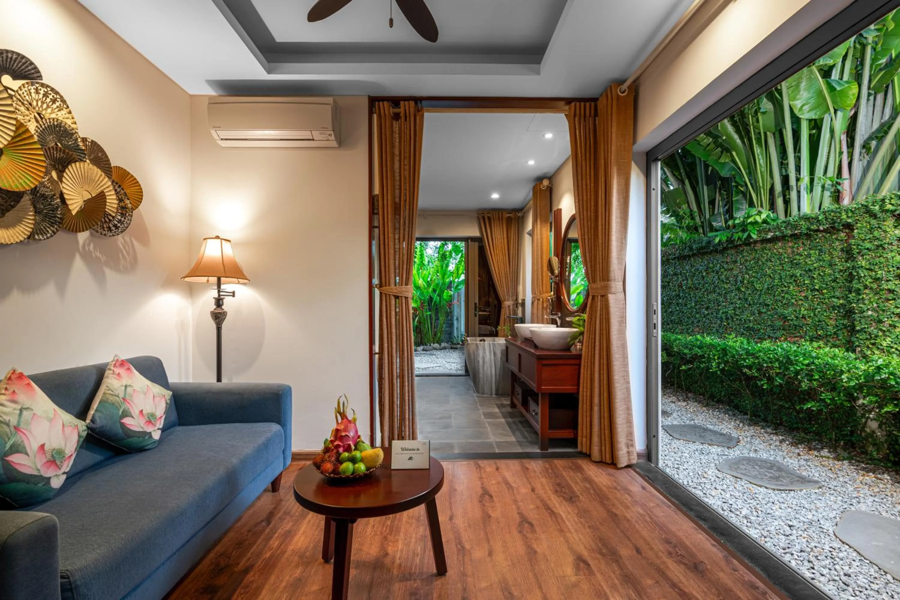 Living room in Silk Sense Hoi An River Resort - Green Luxury Escape