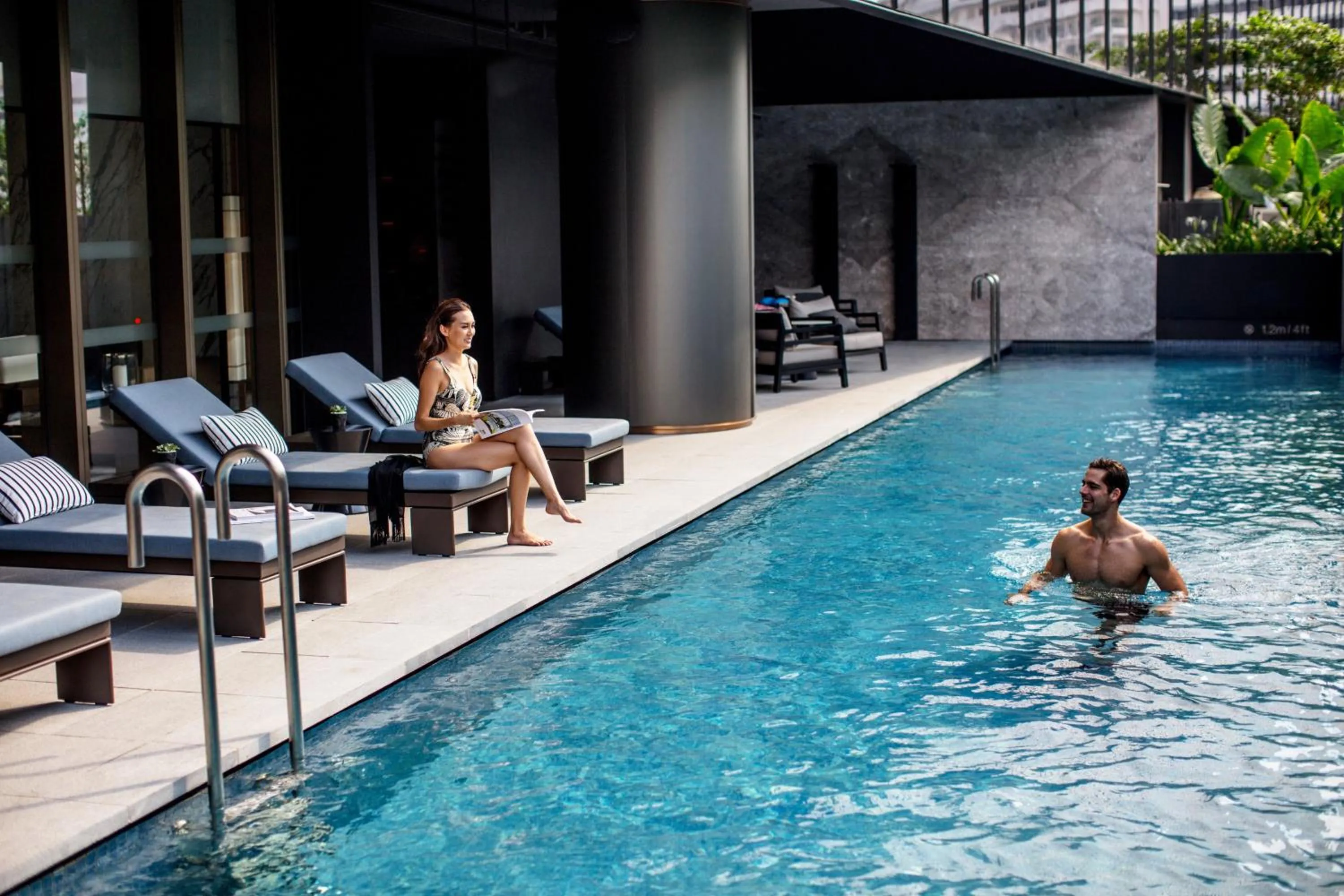 Swimming pool in InterContinental Singapore Robertson Quay by IHG