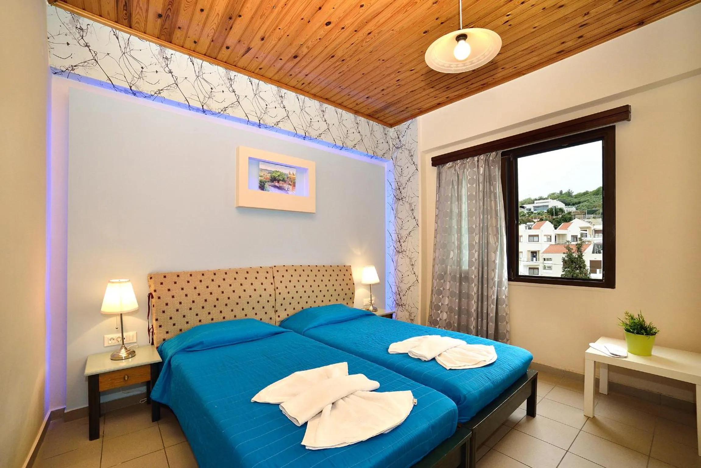 Bedroom, Bed in Mythos- Platanias- Hotel -Apts