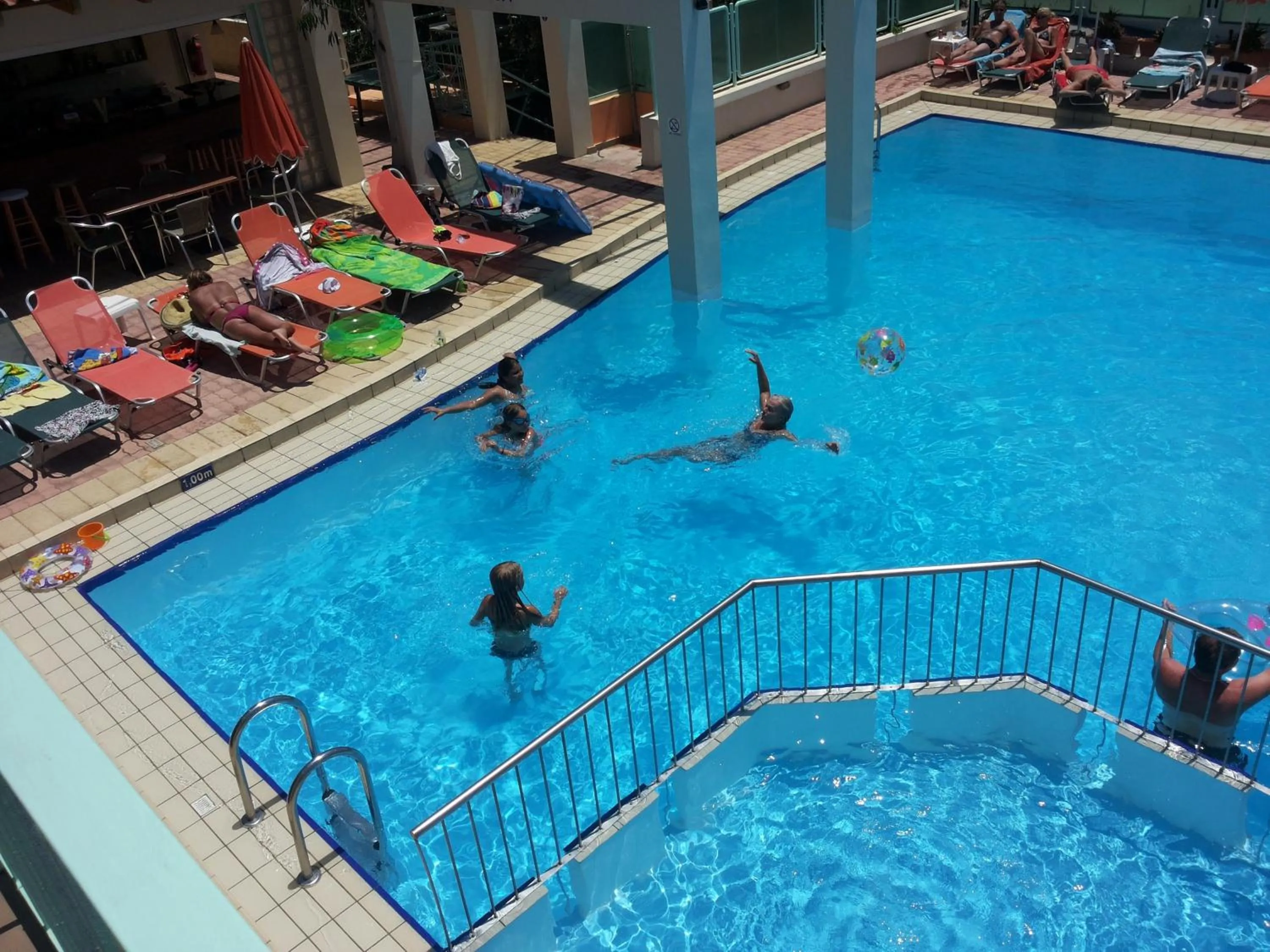 Pool view in Mythos- Platanias- Hotel -Apts