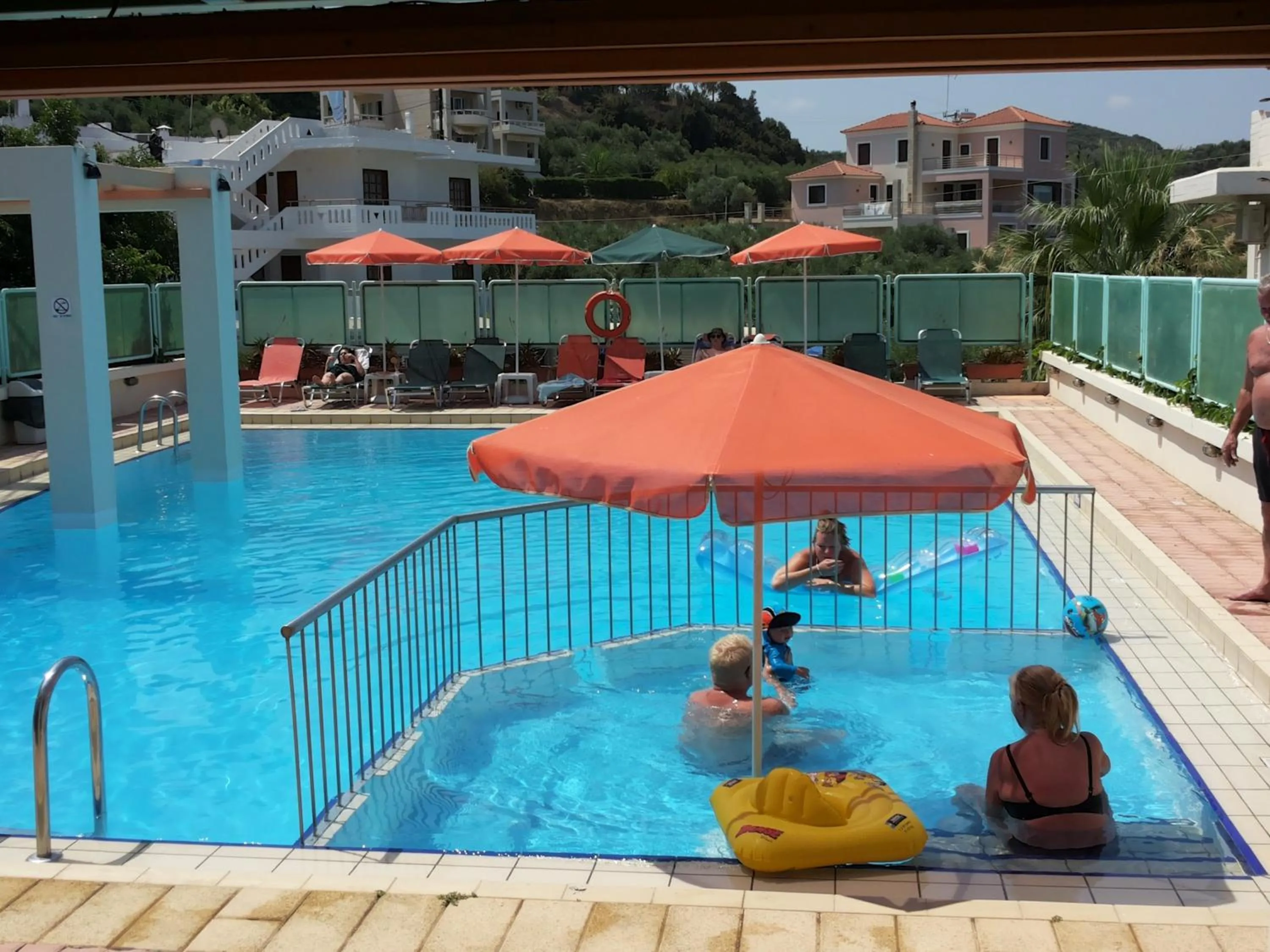 Pool view in Mythos- Platanias- Hotel -Apts