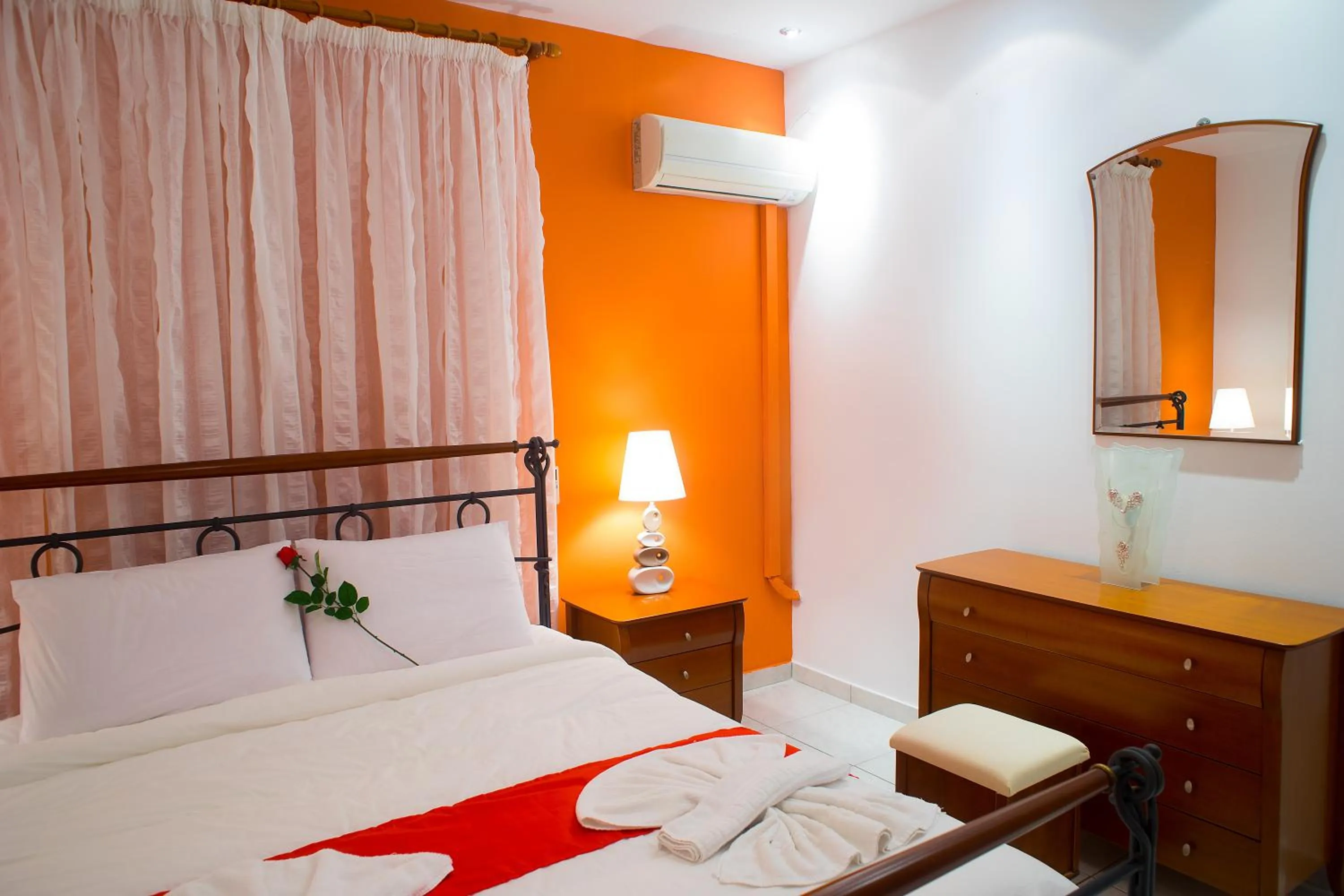 Bedroom, Bed in Mythos- Platanias- Hotel -Apts