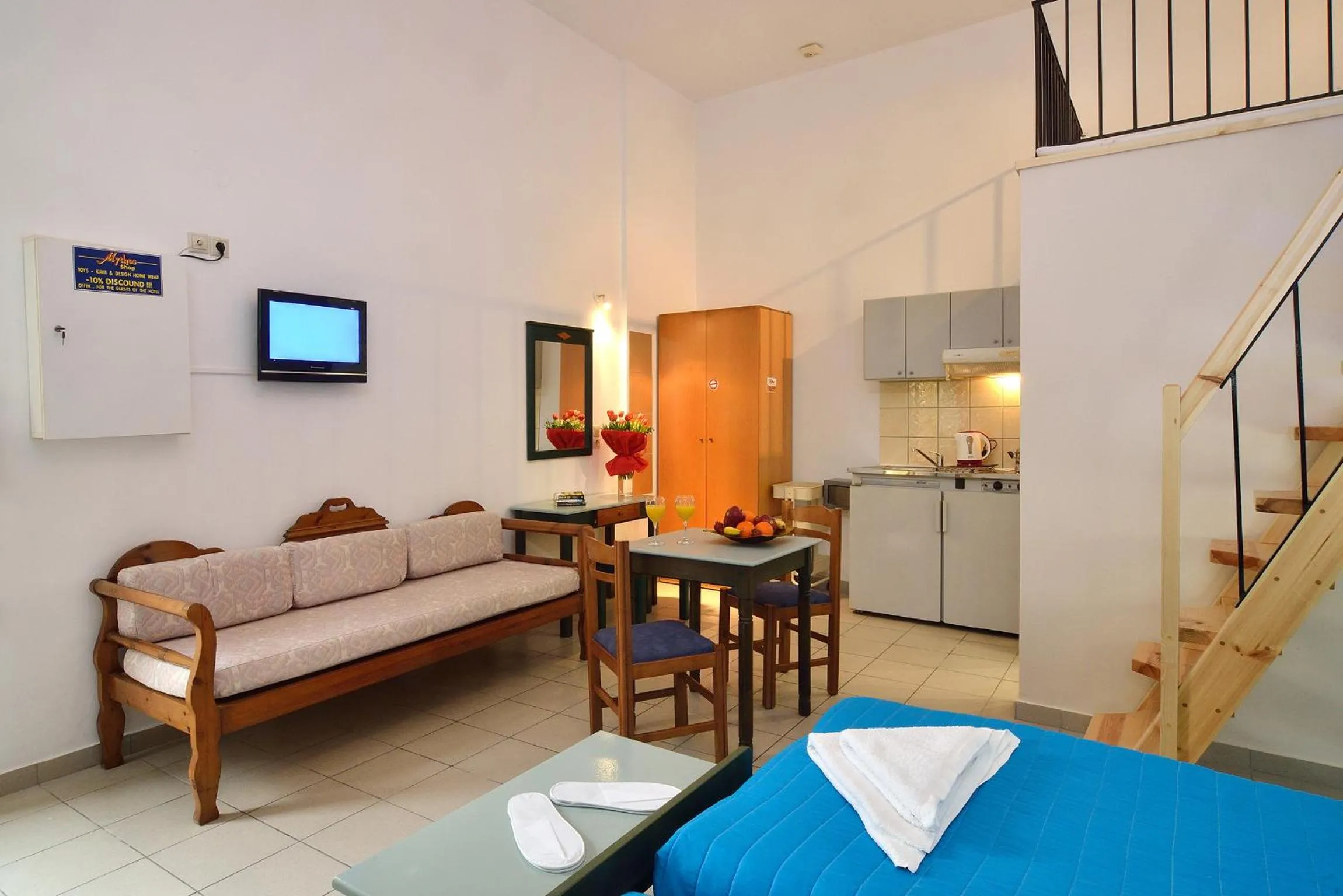 Seating area in Mythos- Platanias- Hotel -Apts