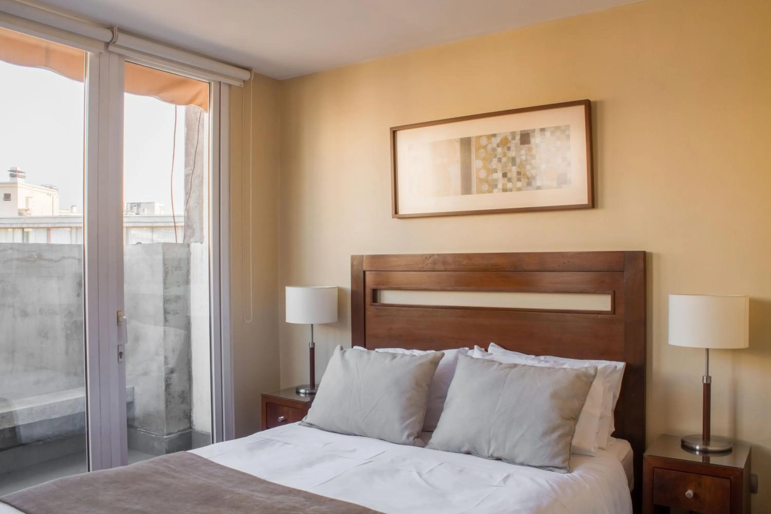 Bedroom, Bed in Lastarria Aparts