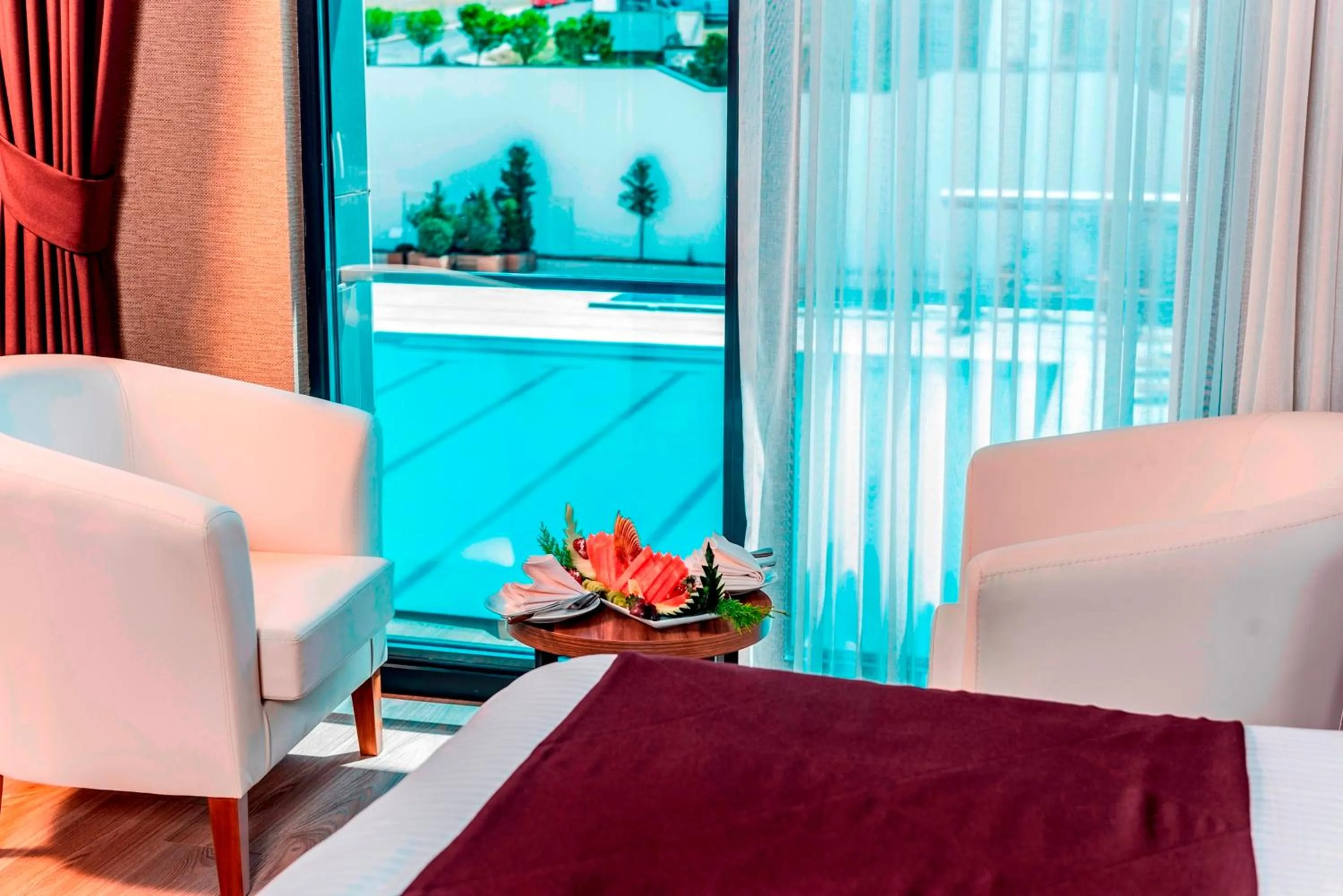 Pool view in Aydinoglu Hotel