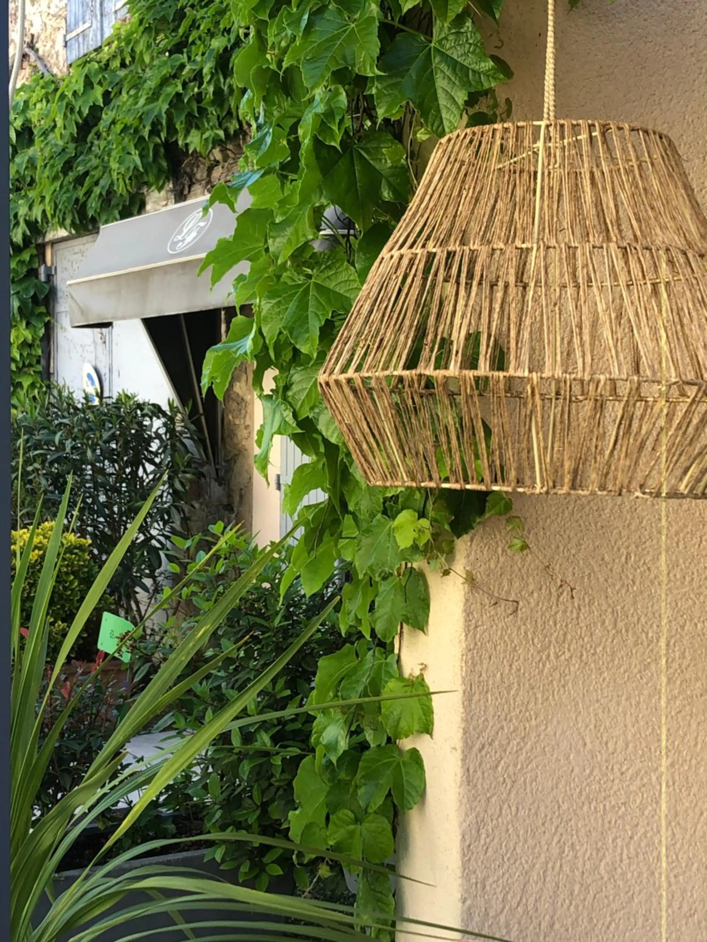 Patio in Logis Hôtel La Fenière