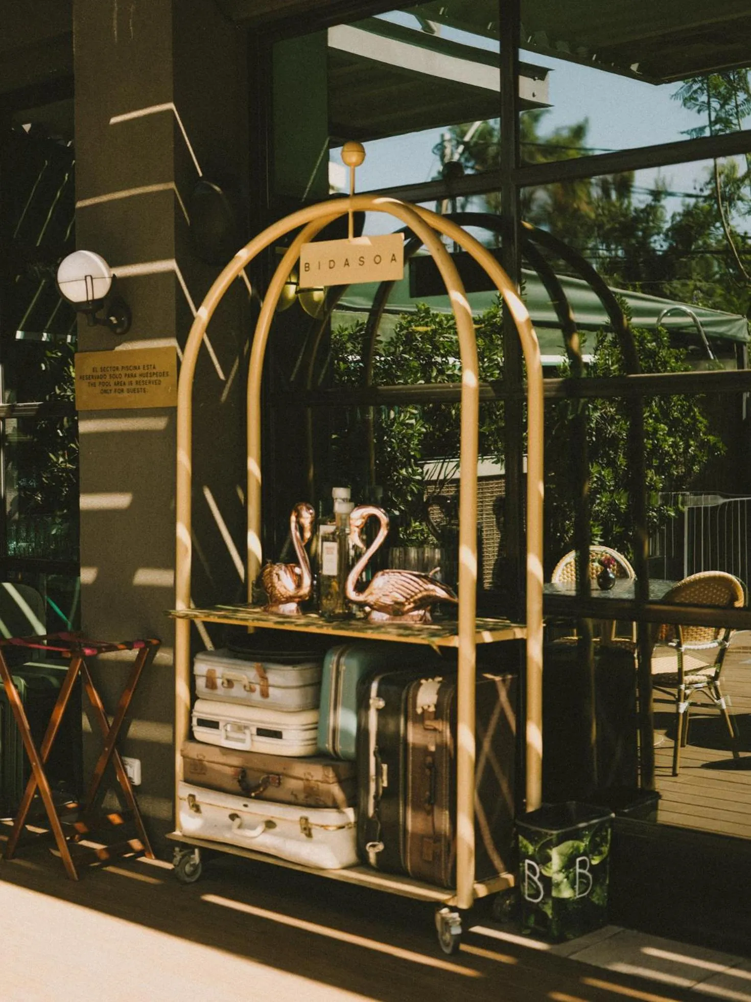 Pool view in Hotel Eco Boutique Bidasoa