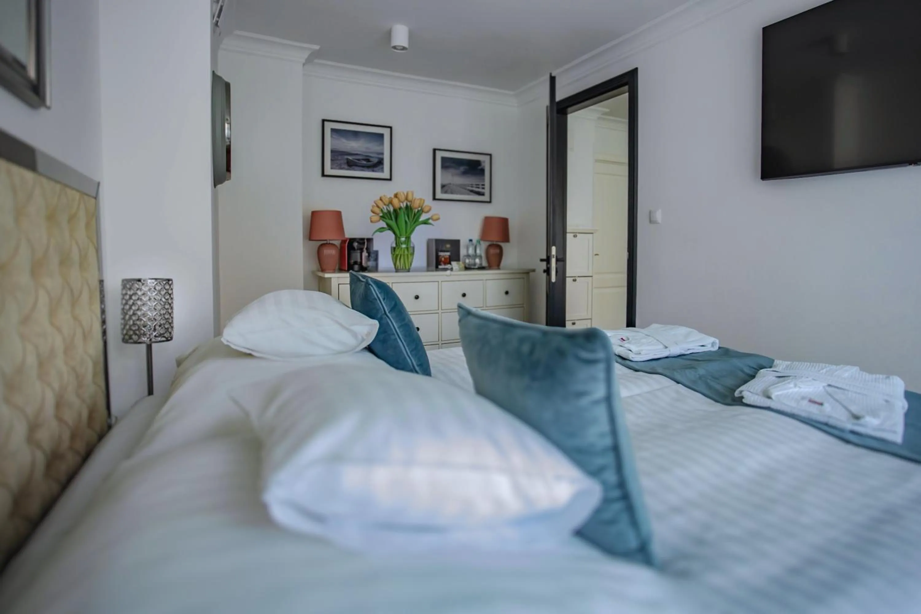 Bed in Prawdzic Family Resort & Wellness