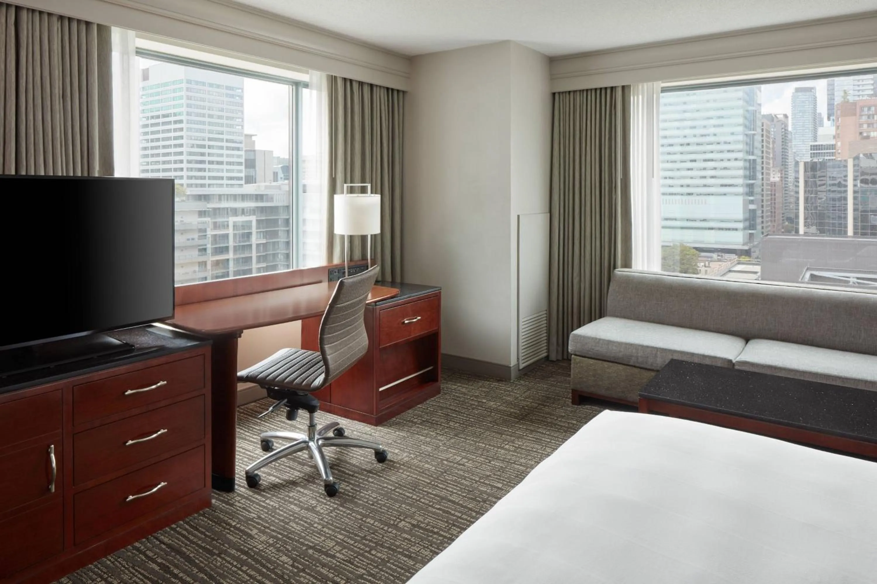Photo of the whole room, Bed in Marriott Downtown at CF Toronto Eaton Centre