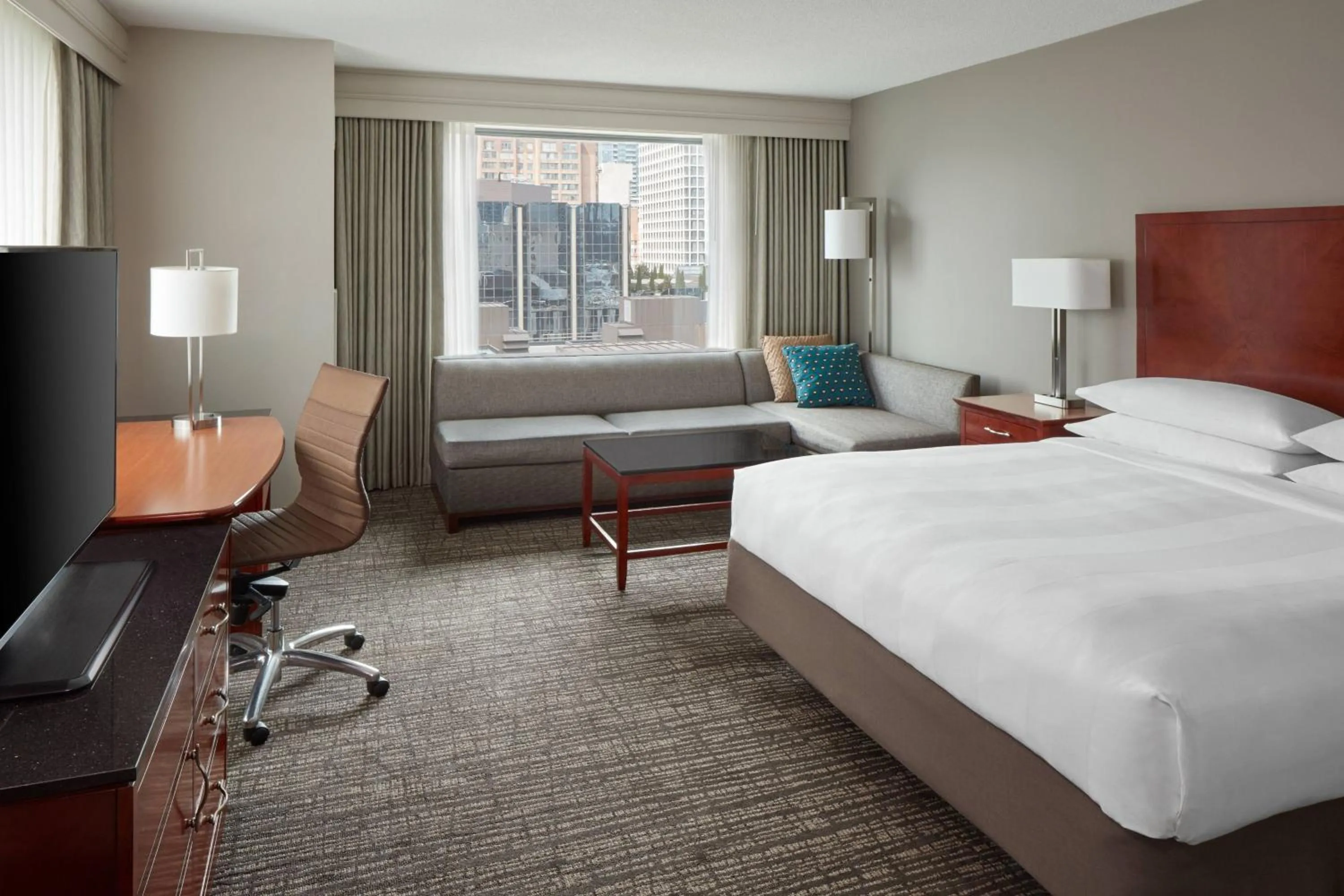 Photo of the whole room, Bed in Marriott Downtown at CF Toronto Eaton Centre