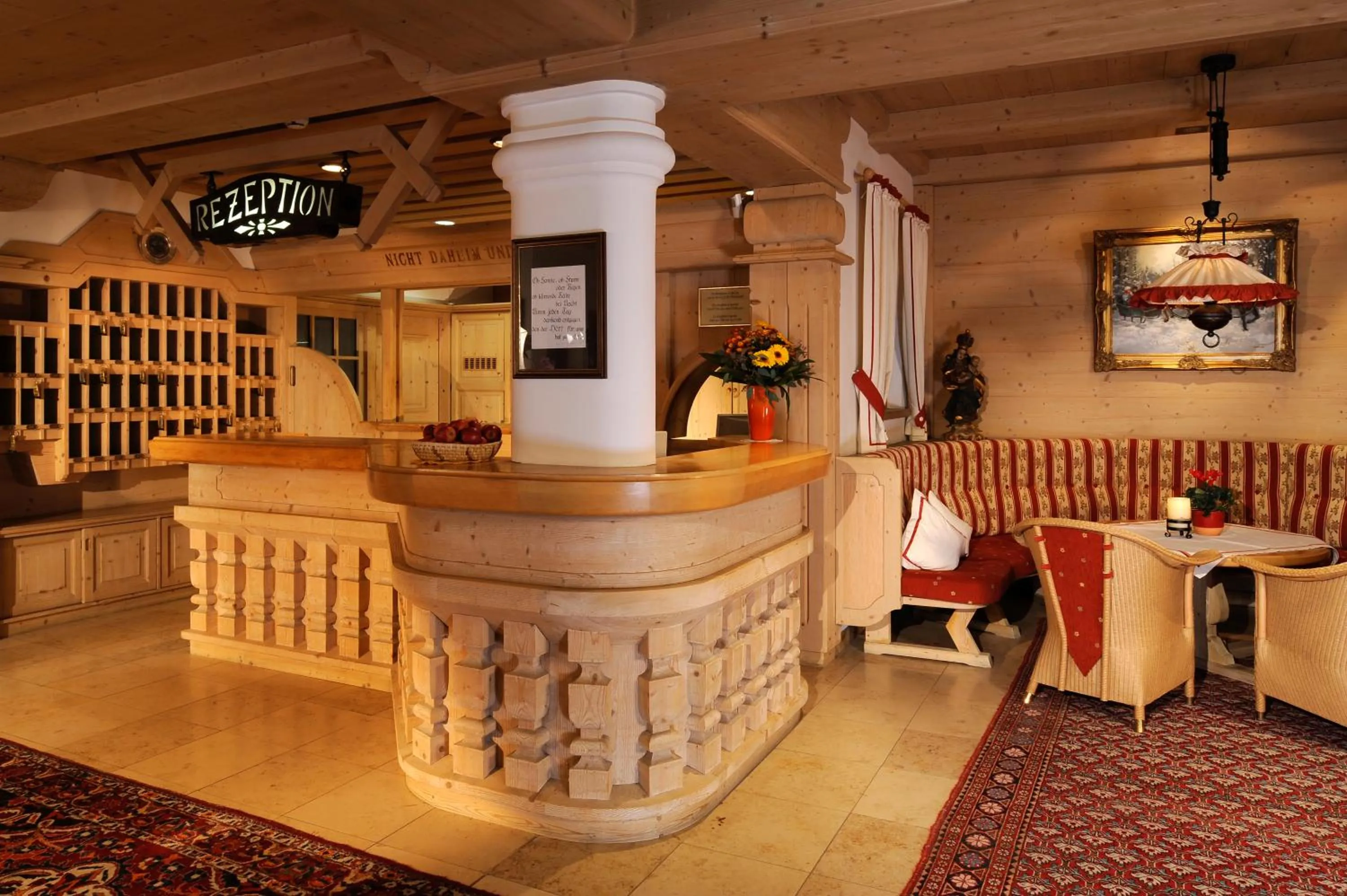 Lobby or reception in Alpenhotel Fernau