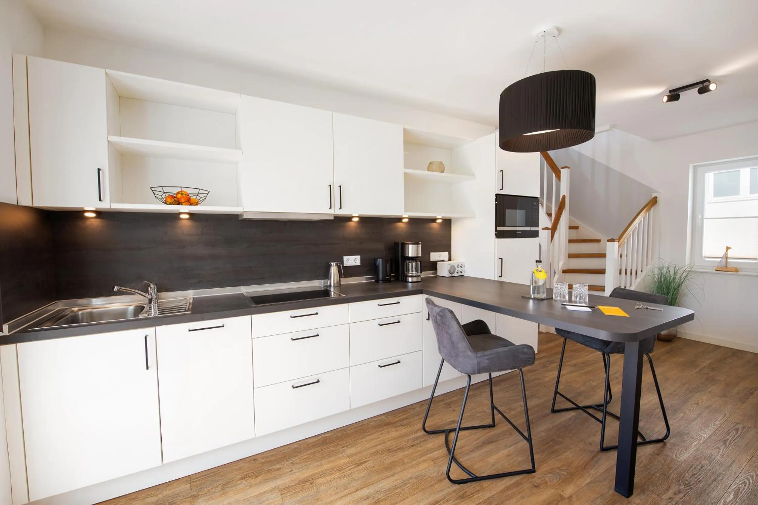 Kitchen or kitchenette in Hotel Meerzeit