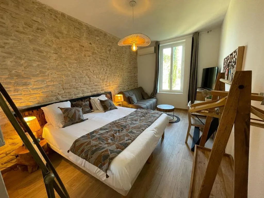 Photo of the whole room, Bed in Hotel Mas De Galoffre