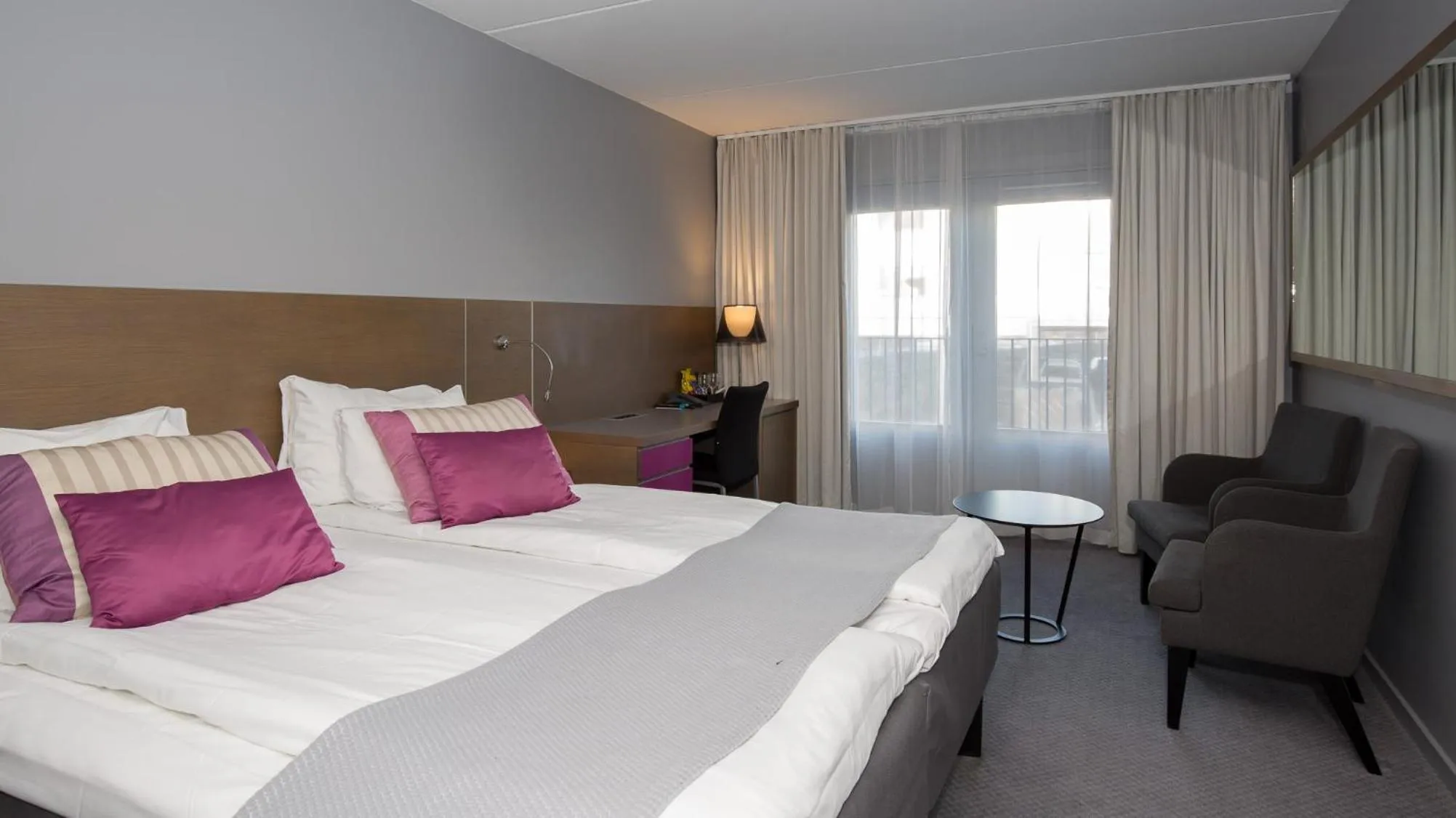 Bedroom, Bed in Scandic Laholmen