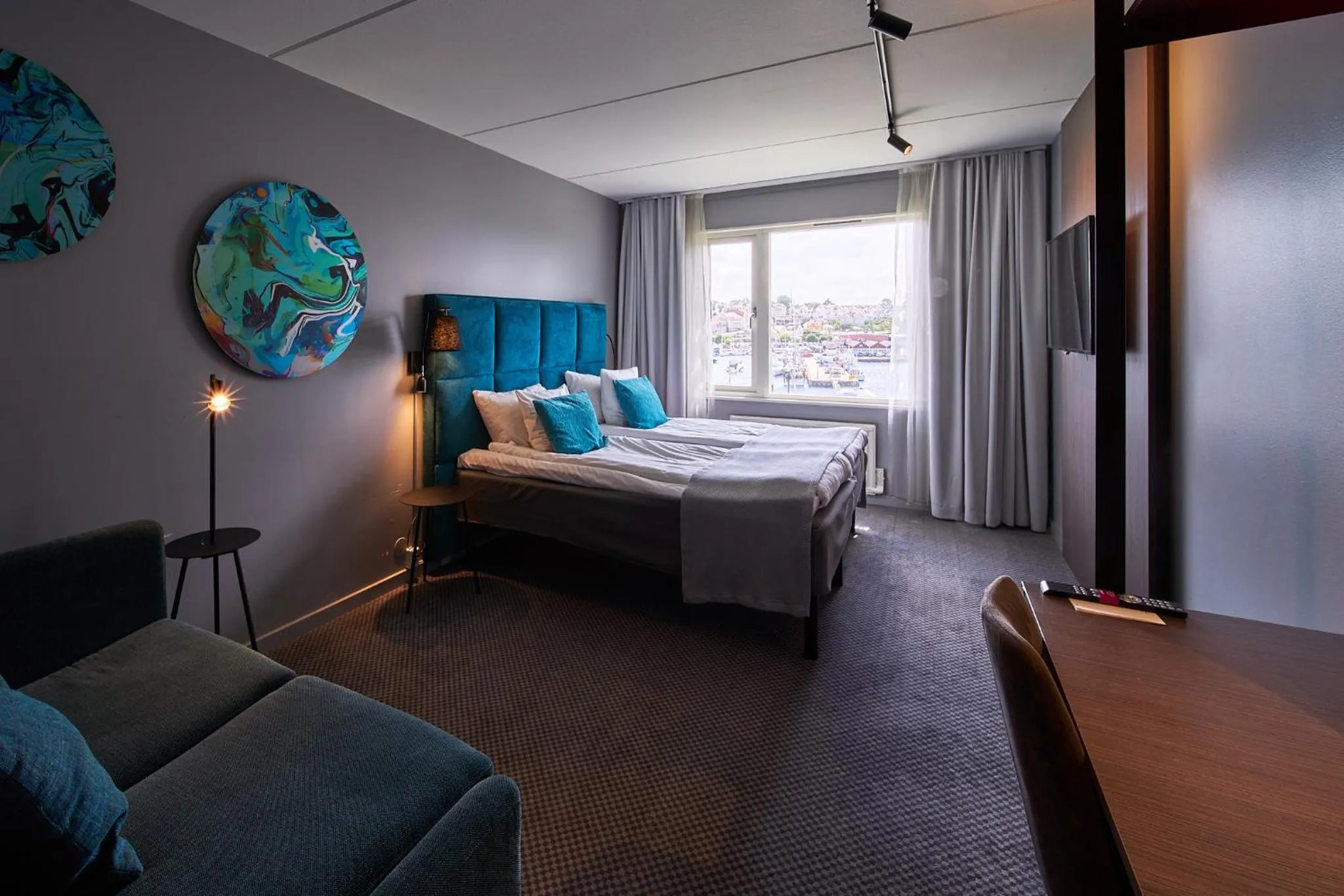 Bedroom, Bed in Scandic Laholmen