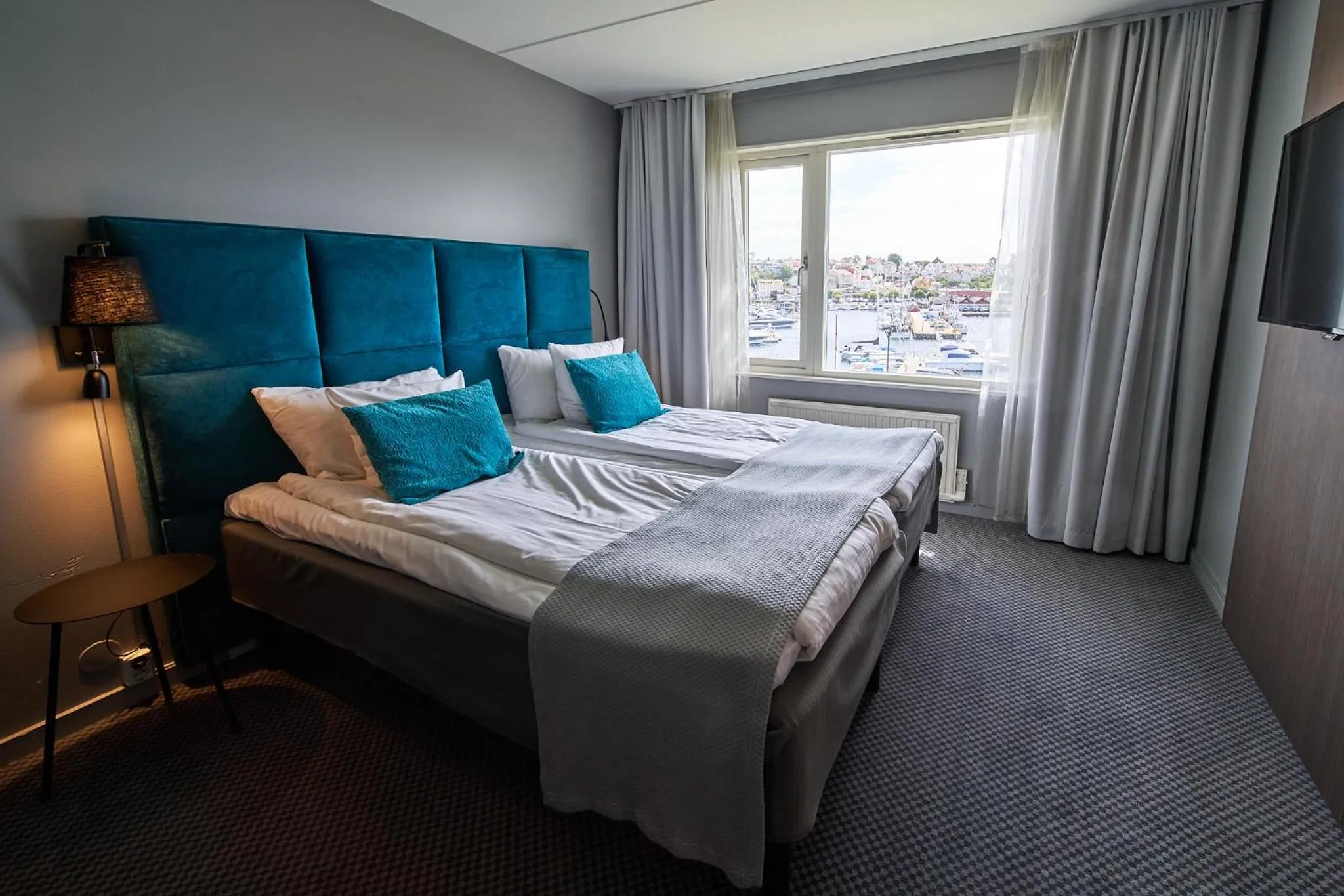 Bedroom, Bed in Scandic Laholmen