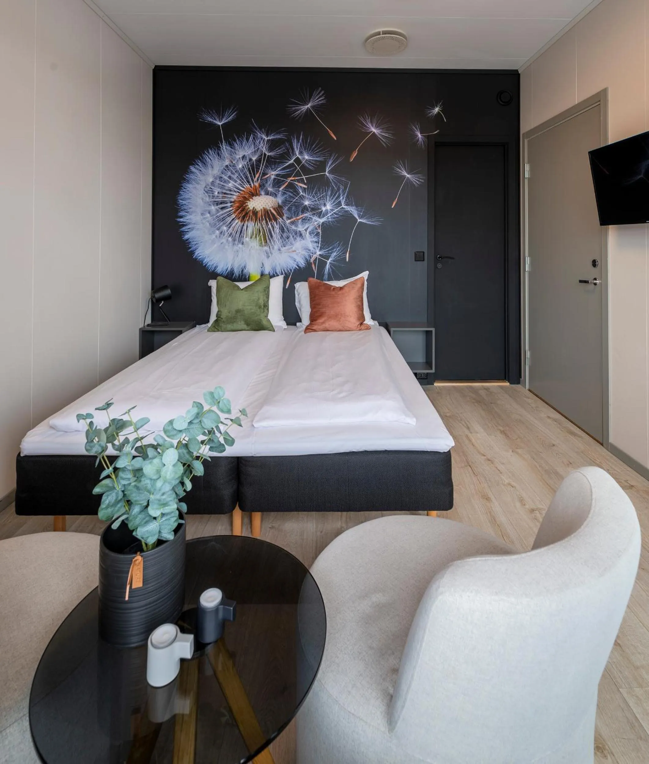 Bedroom, Bed in Vikingskipet Hotell