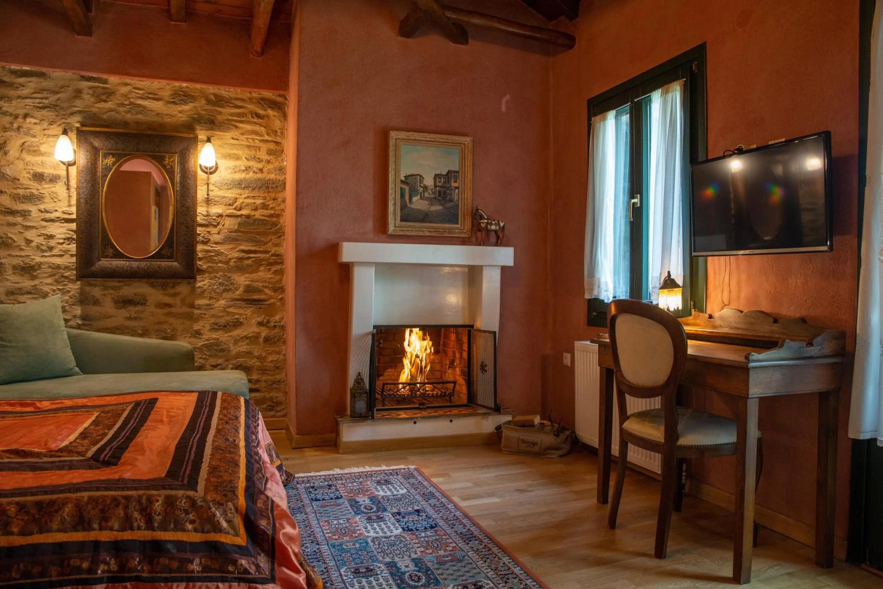 Bed in Archontiko Stamou