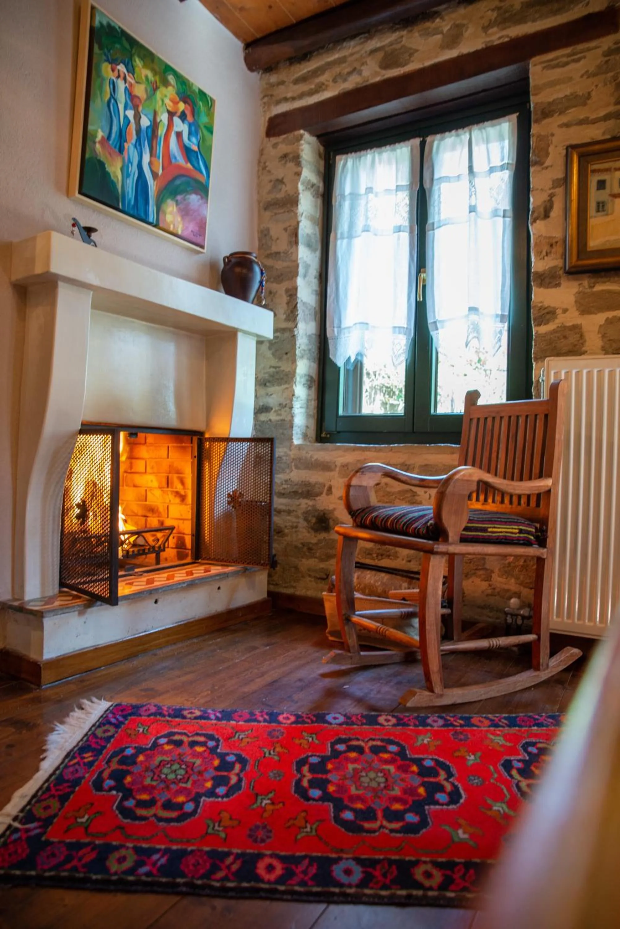 Seating area in Archontiko Stamou