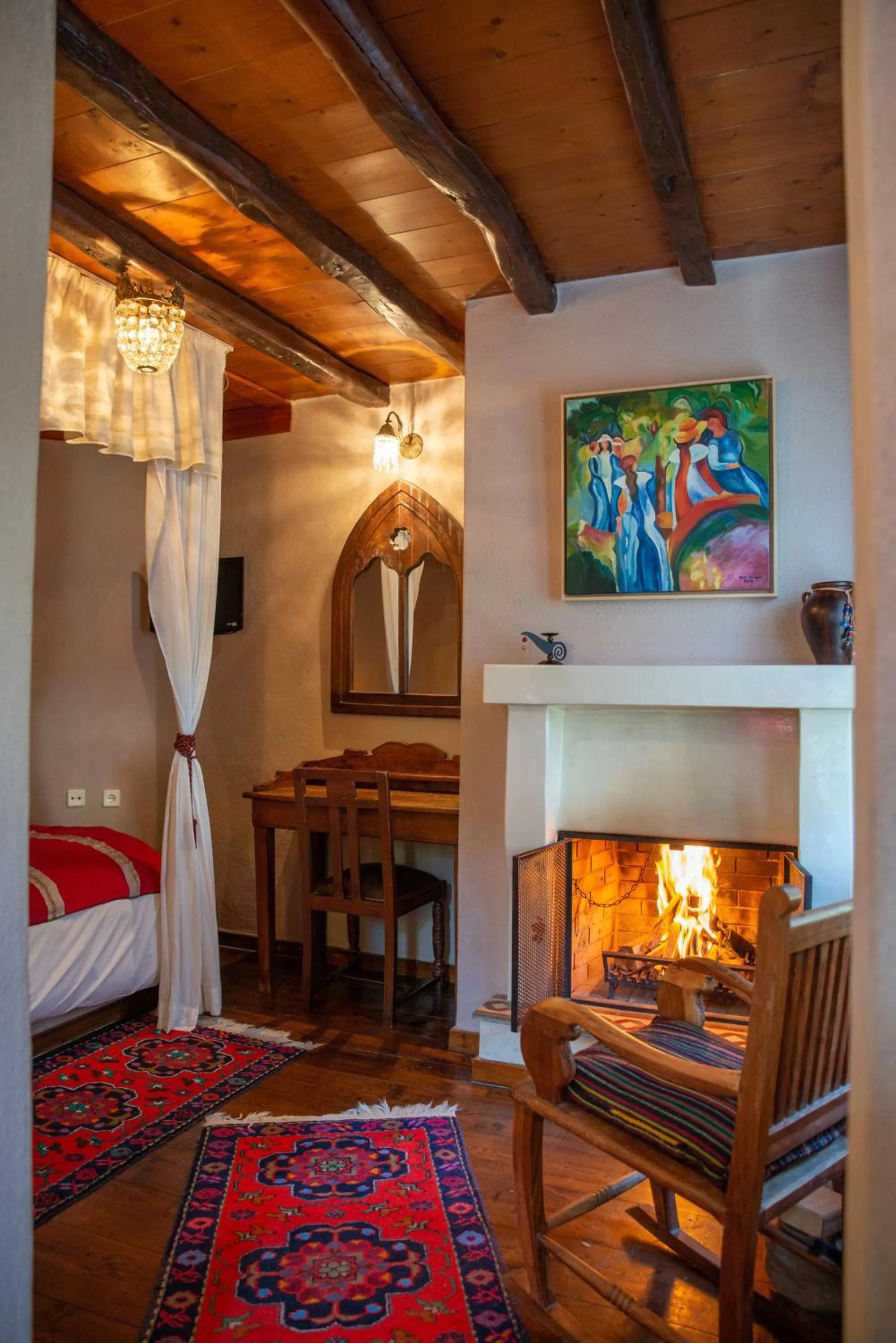 Seating area in Archontiko Stamou