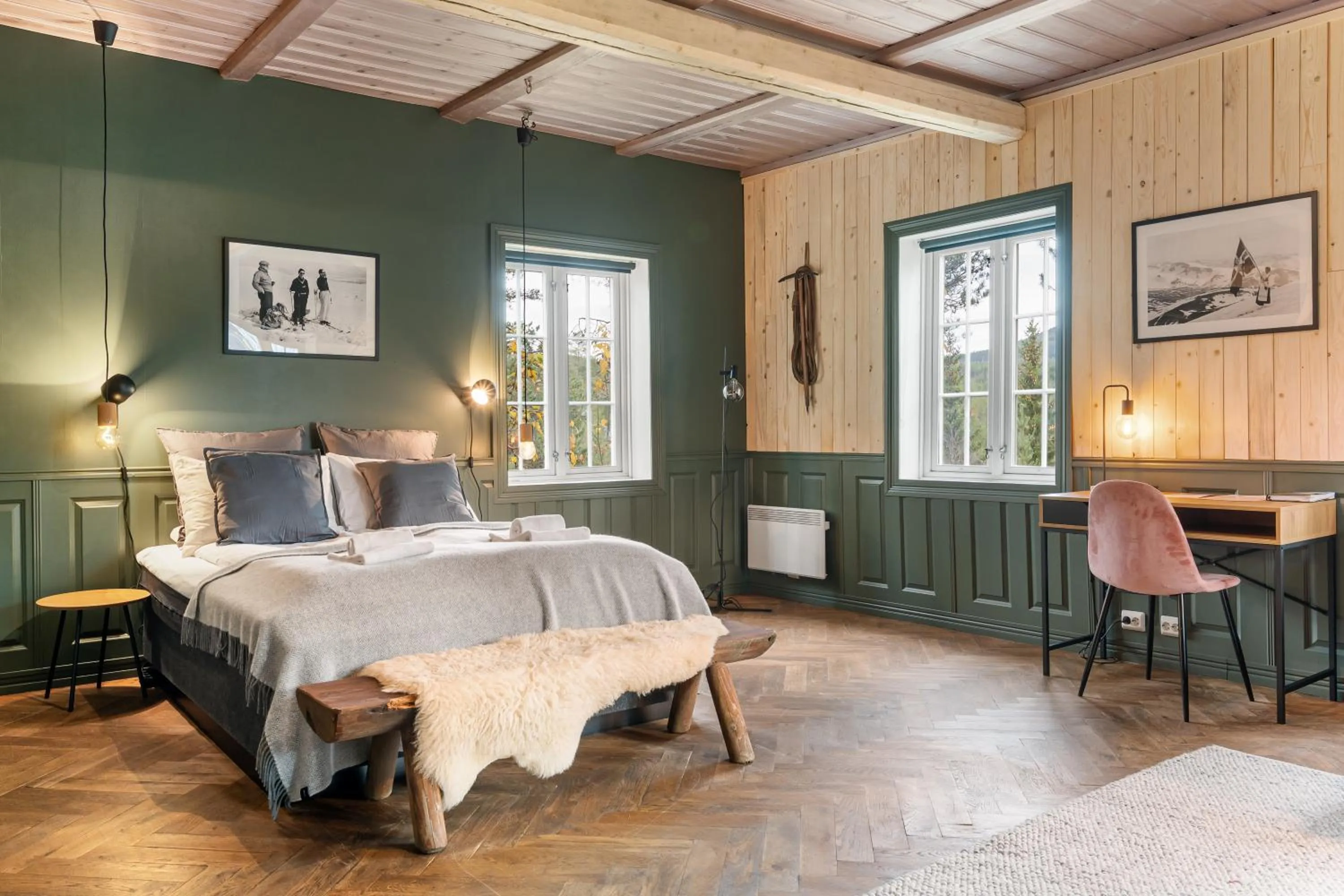 Bed in Herangtunet Mountain Lodge