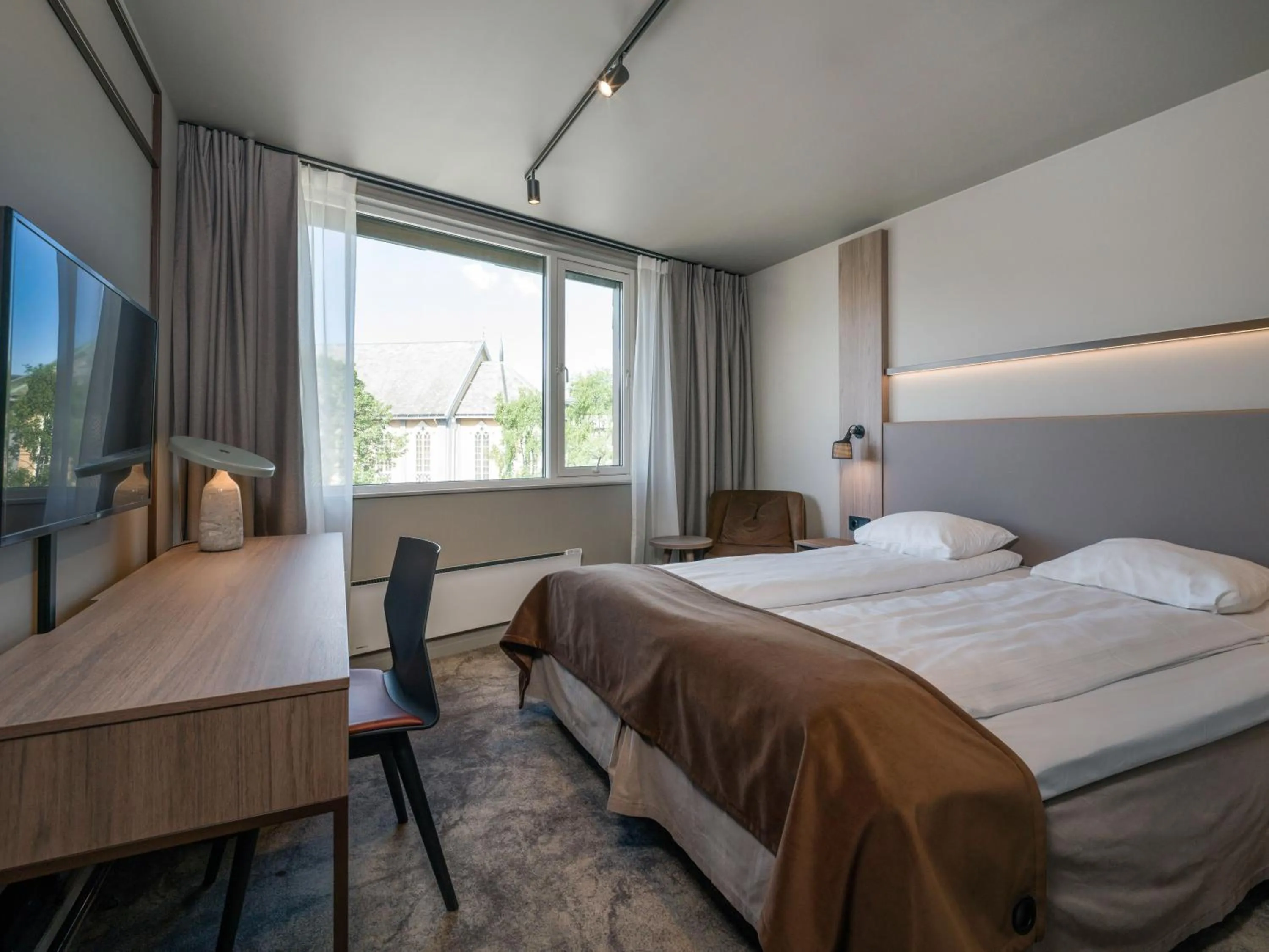 View (from property/room), Bed in Quality Hotel Saga