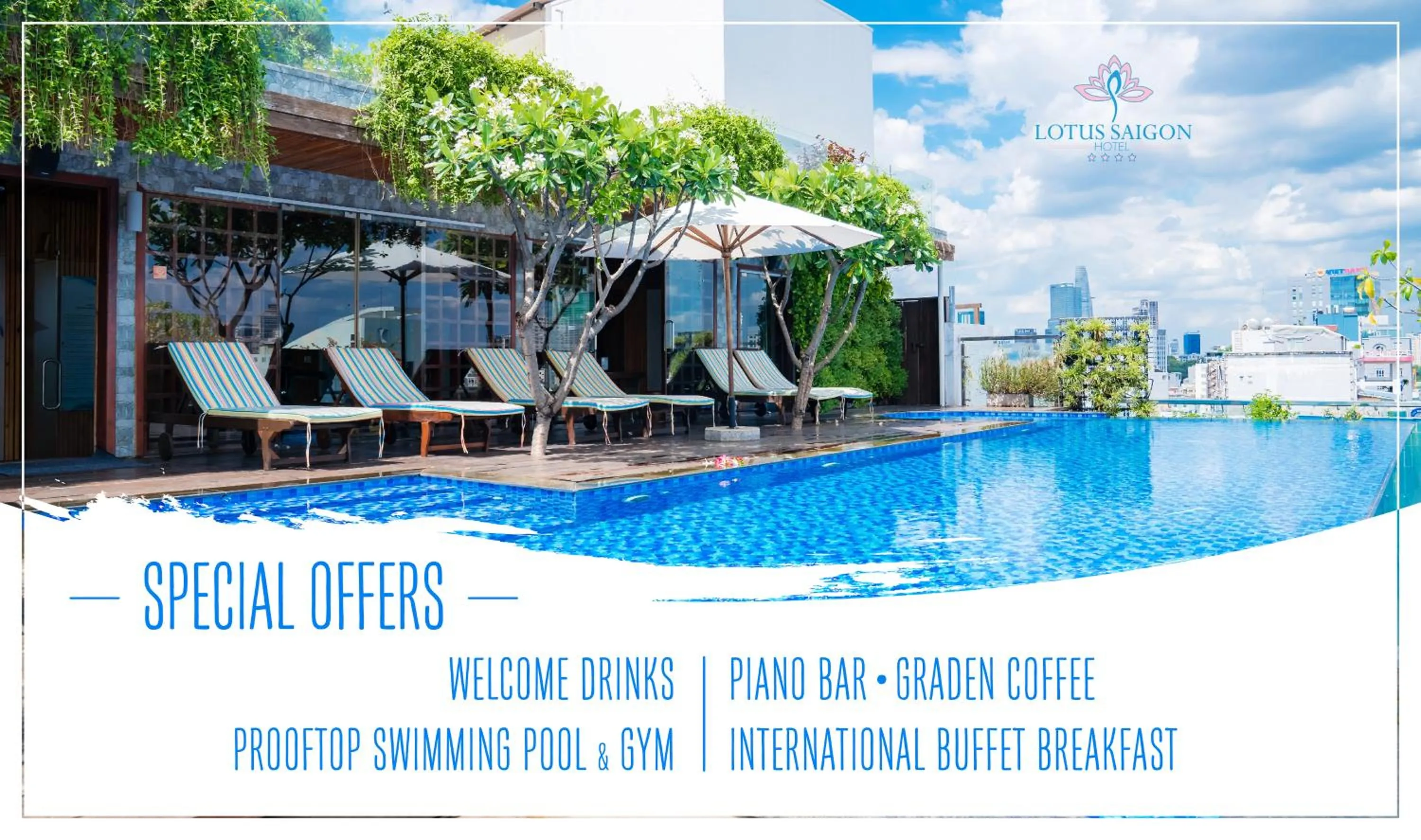 Swimming pool in Lotus Saigon Hotel