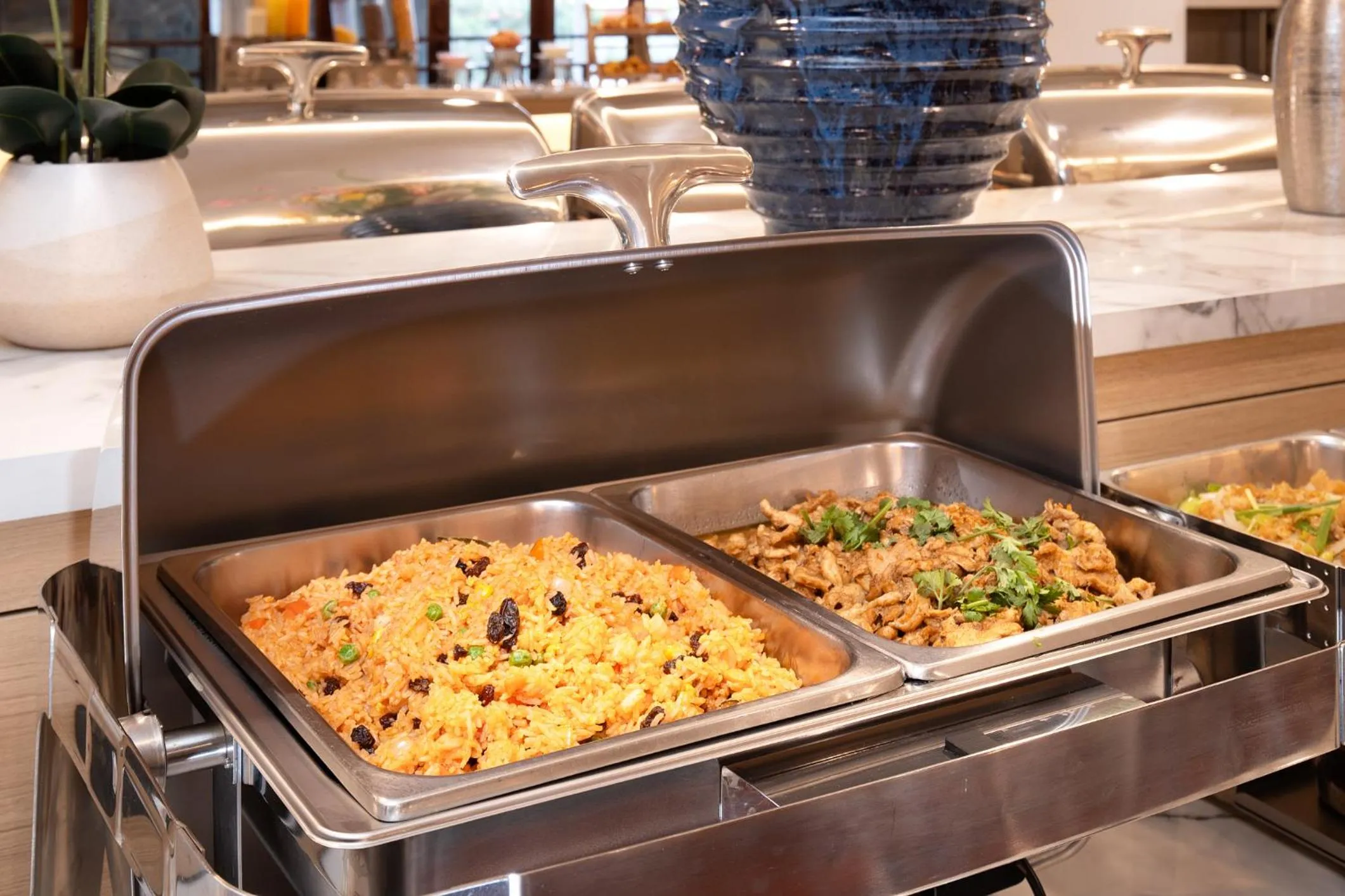 Buffet breakfast in Jomtien Thani Hotel