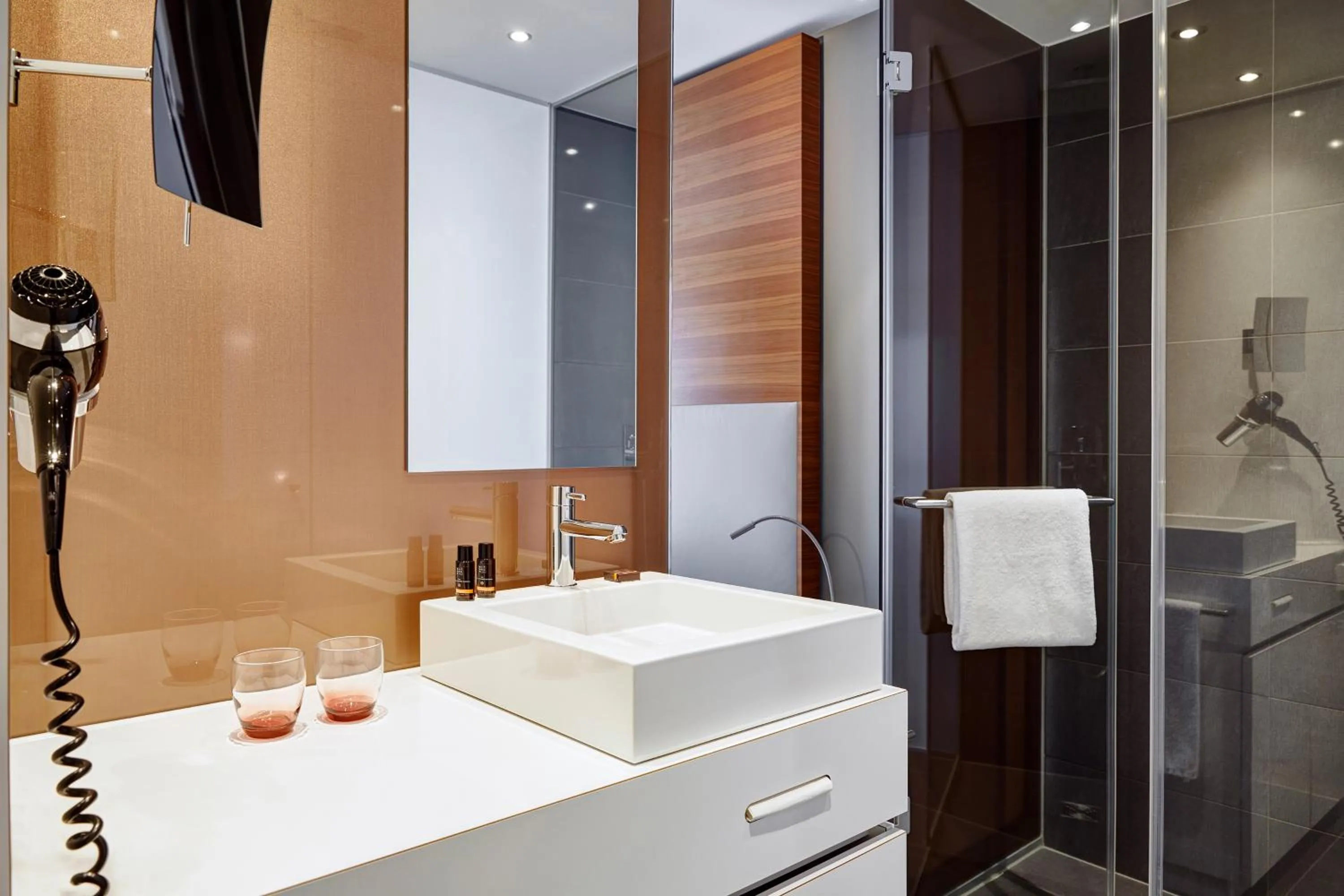 Shower in LEGERE HOTEL Luxembourg