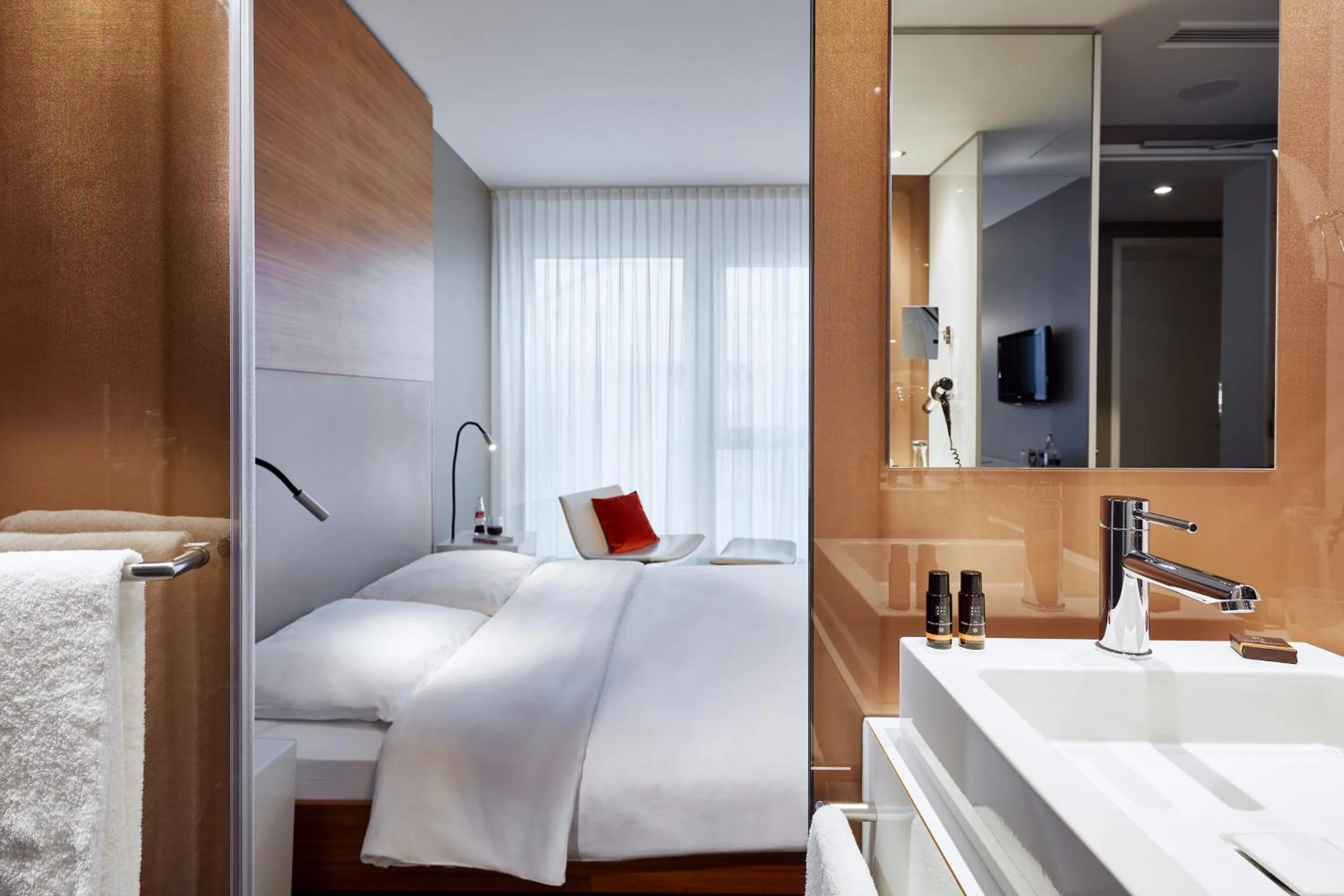 Bed in LEGERE HOTEL Luxembourg