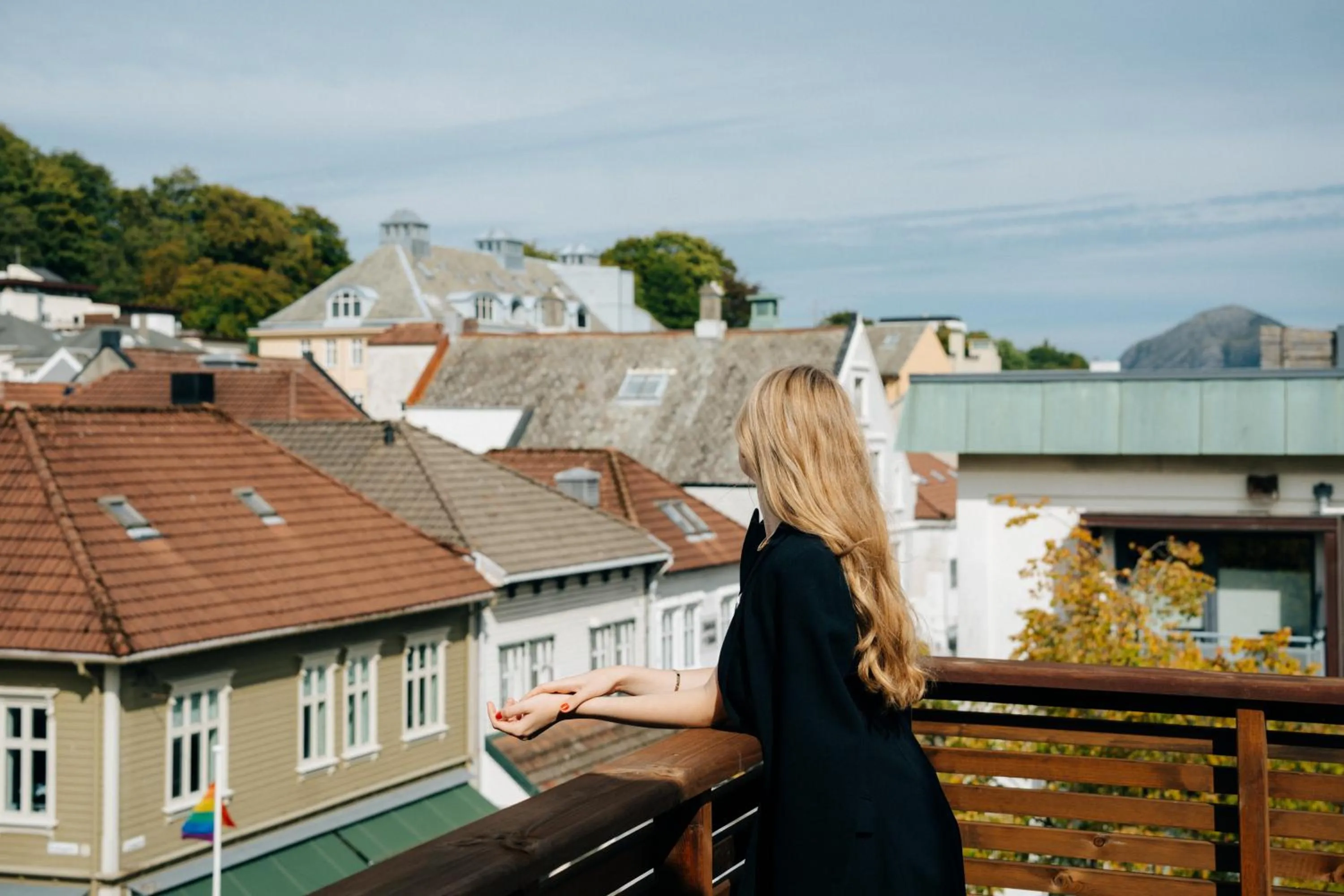 Balcony/Terrace in GamlaVærket Gjæstgiveri og Tracteringssted