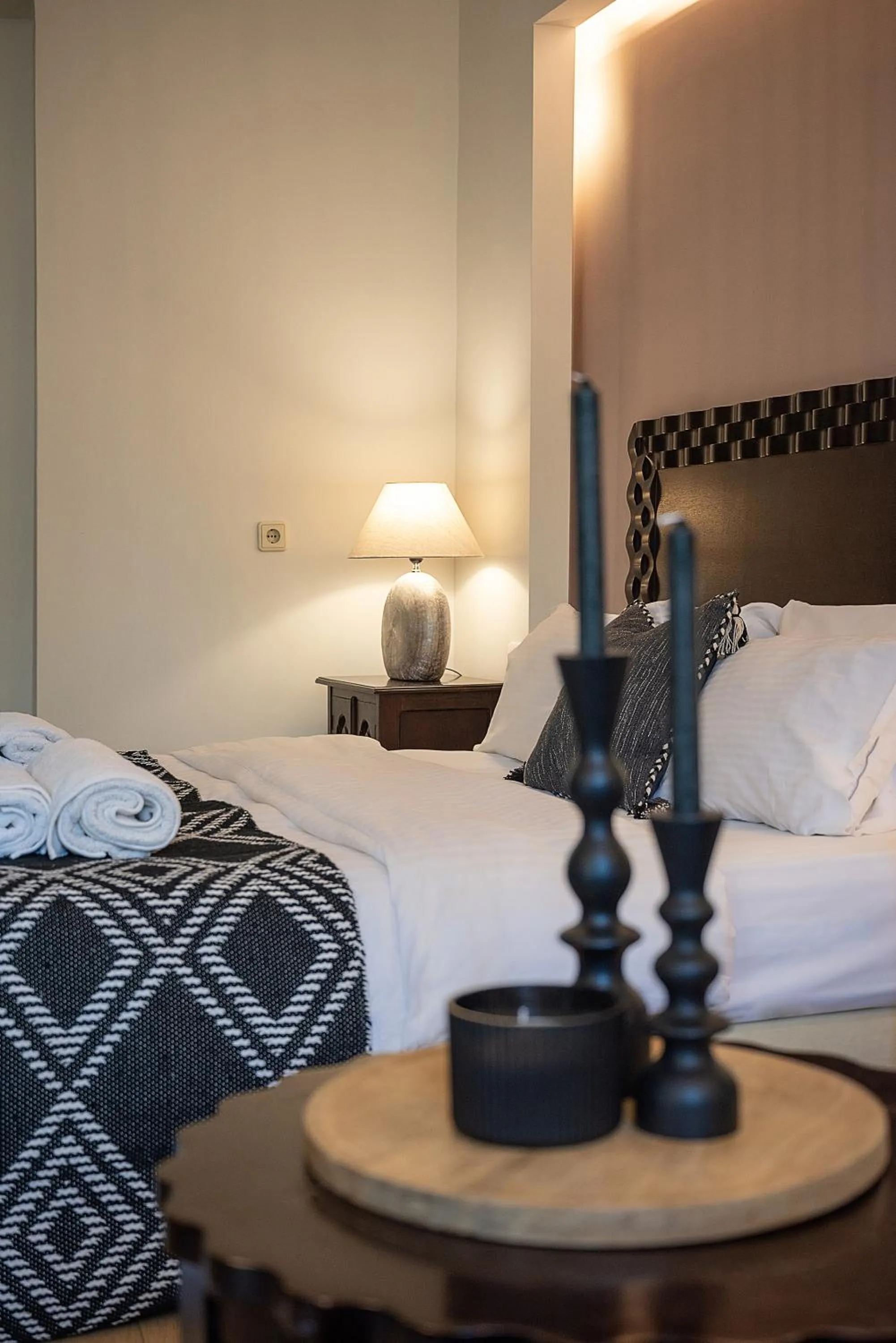 Bed in Vranas Ambiance Hotel