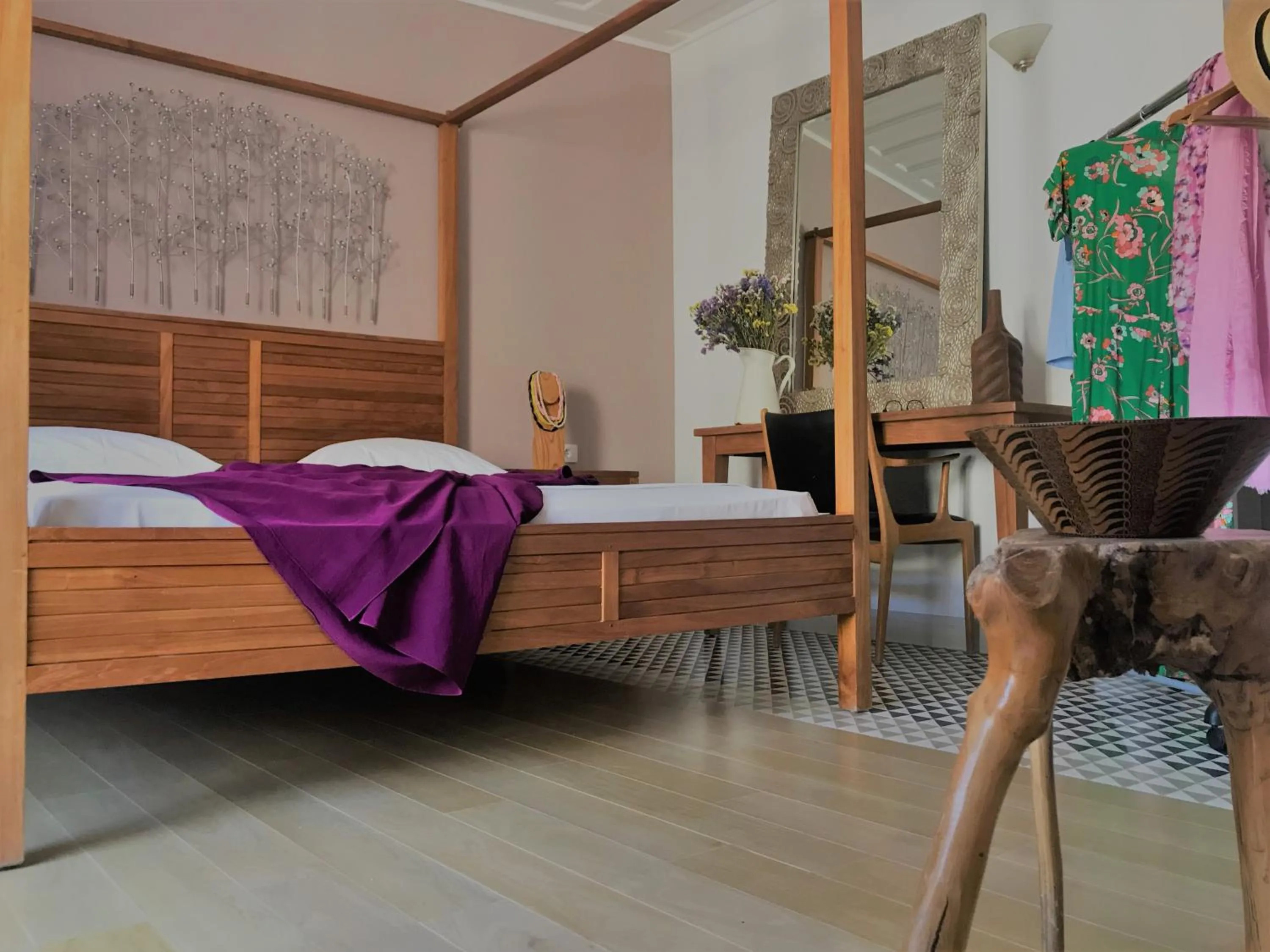 Bed in Vranas Ambiance Hotel