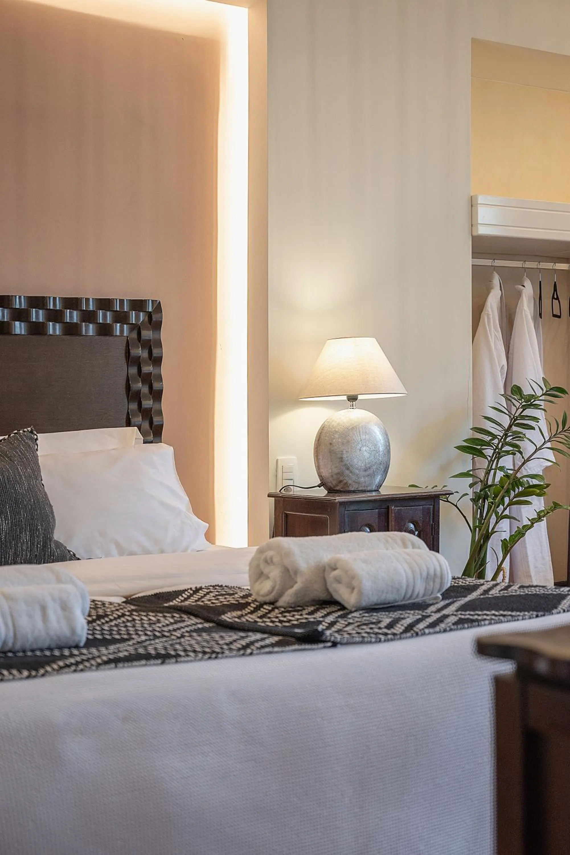 Bed in Vranas Ambiance Hotel