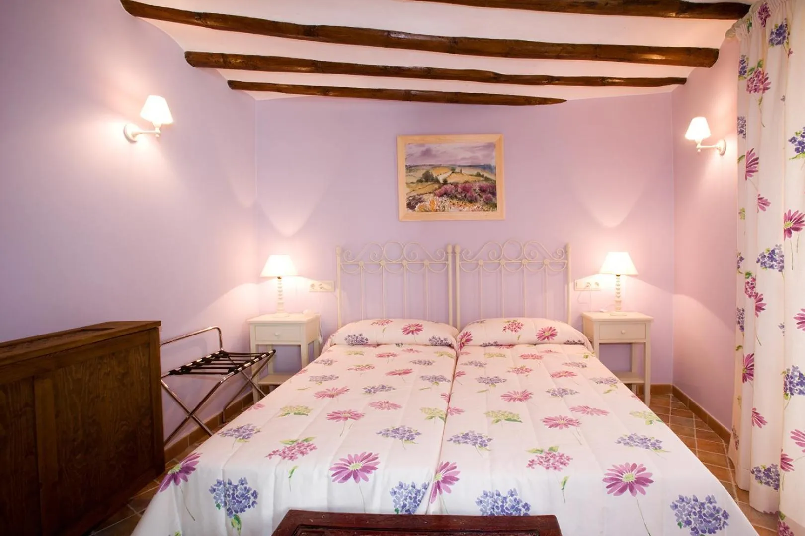 Bed in Hotel Rural El Pilaret