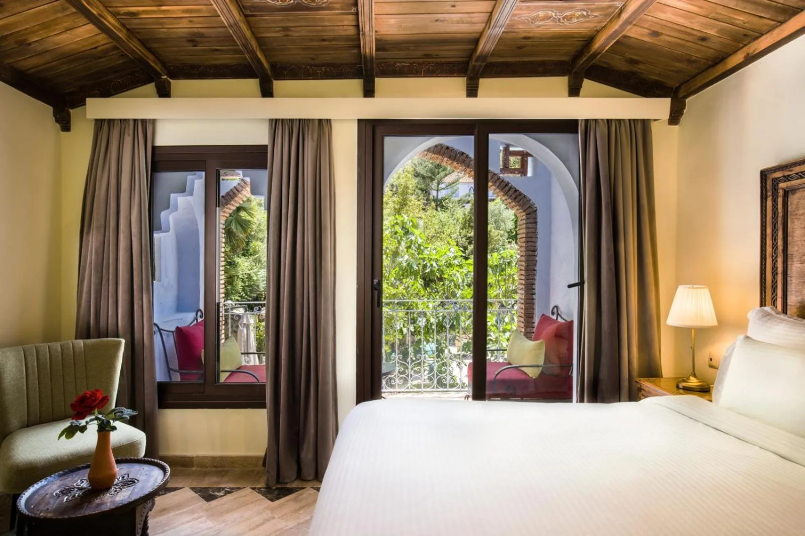 Bed in Dar Echchaouen Maison d'Hôtes & Riad