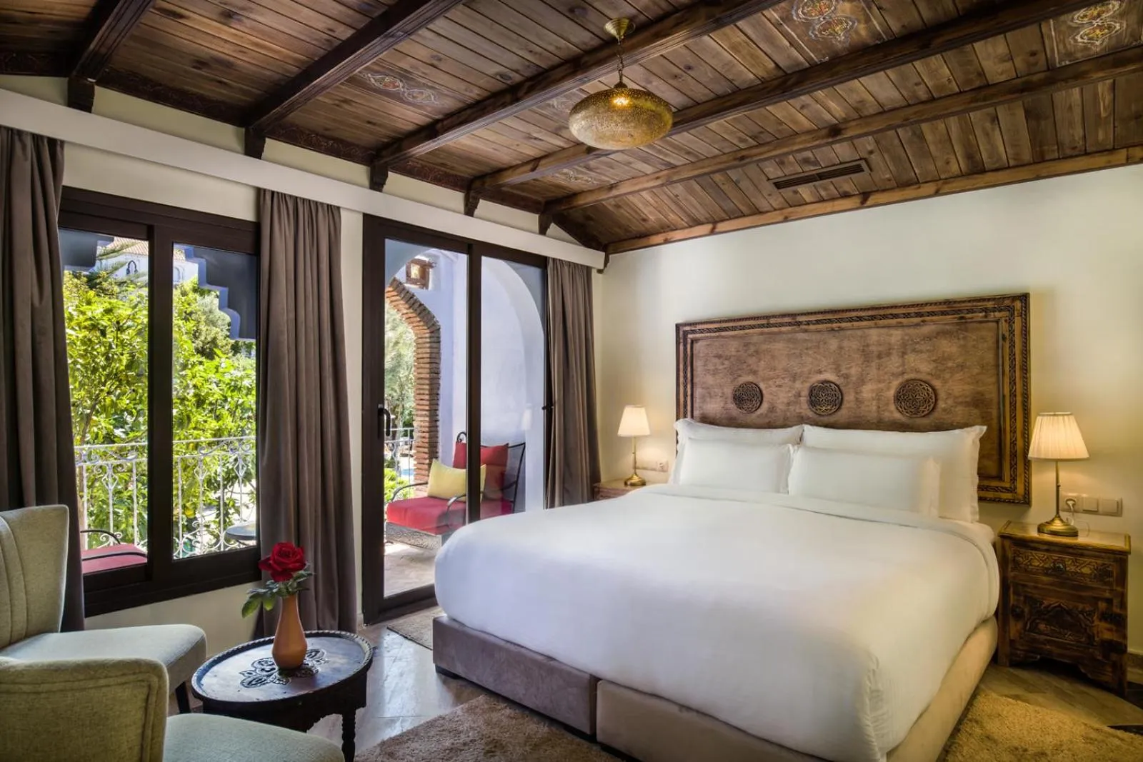 Bed in Dar Echchaouen Maison d'Hôtes & Riad