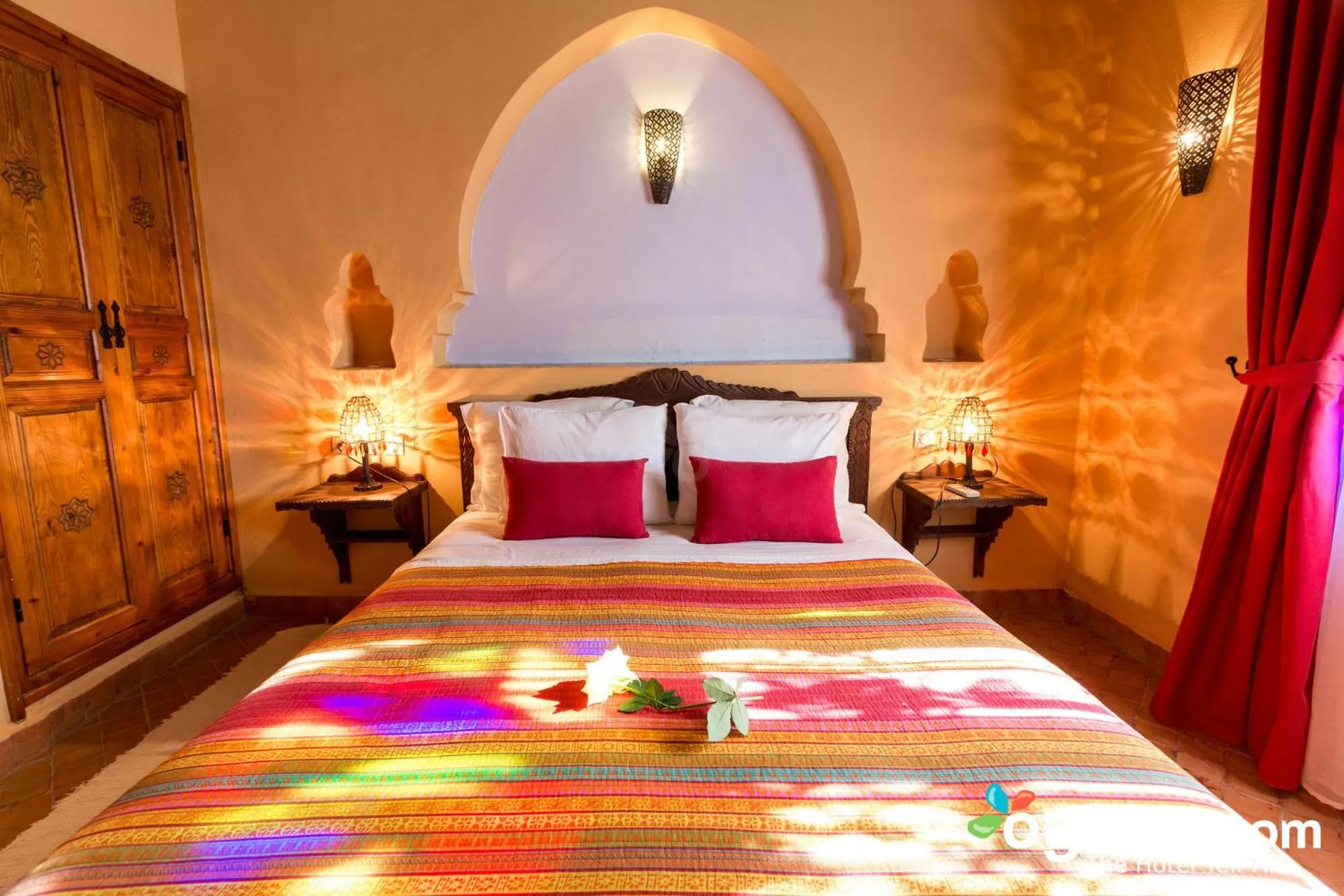 Bed in Dar Echchaouen Maison d'Hôtes & Riad