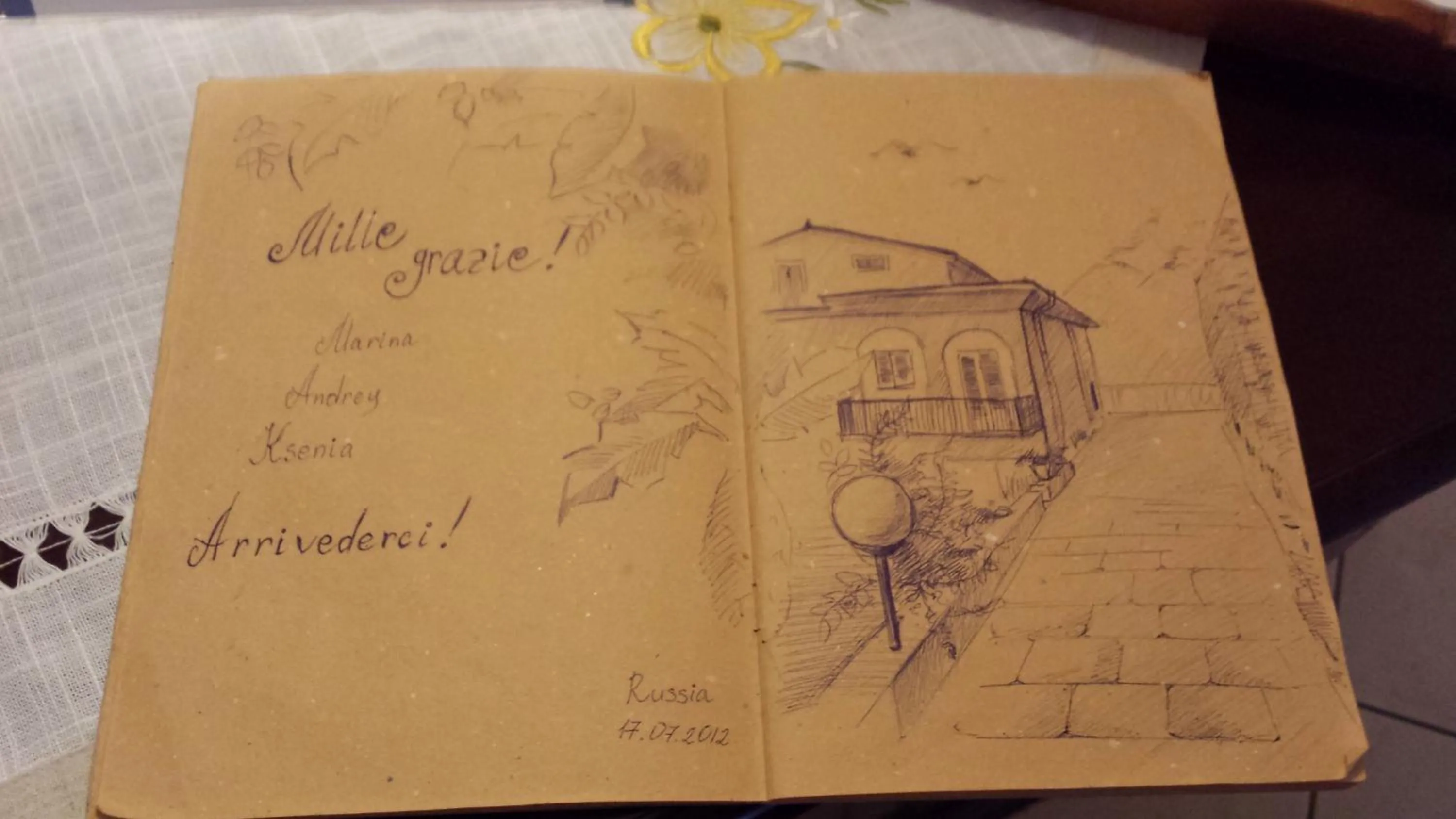 Decorative detail in B&B Casalotto Inn