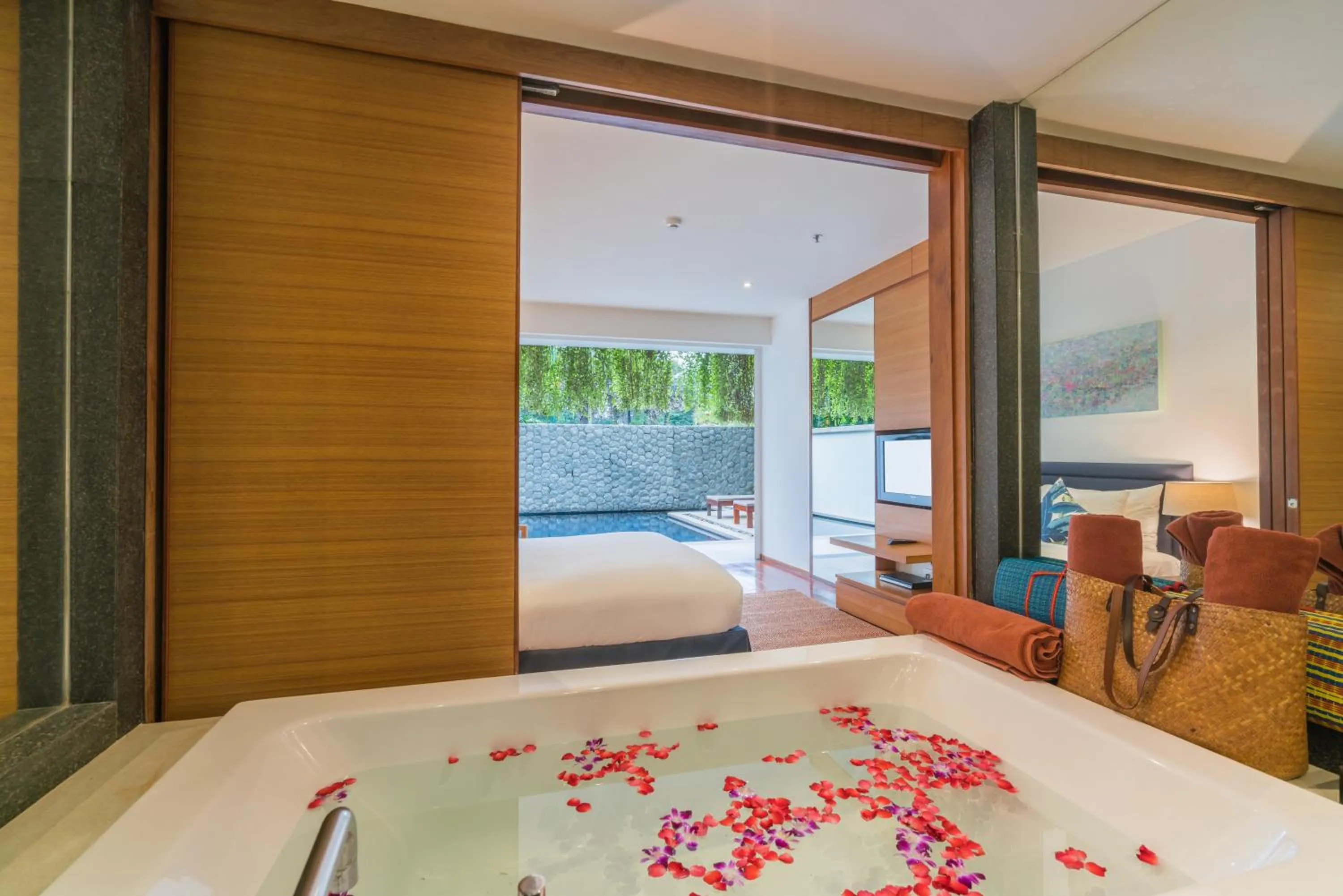 Bathroom, Bed in The Chava Resort